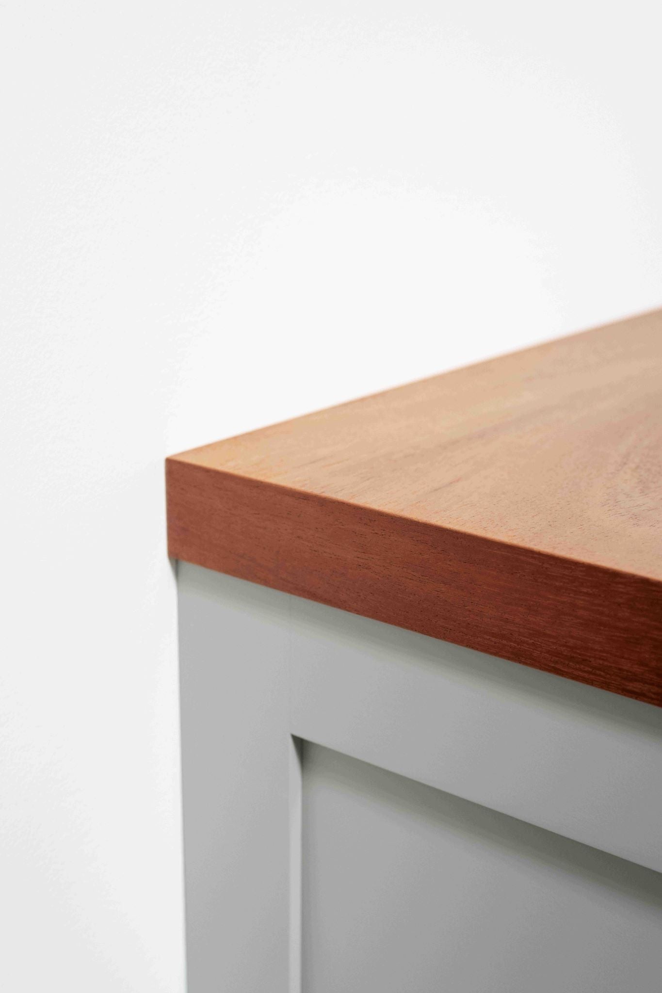 African mahogany cabinet top corner edge