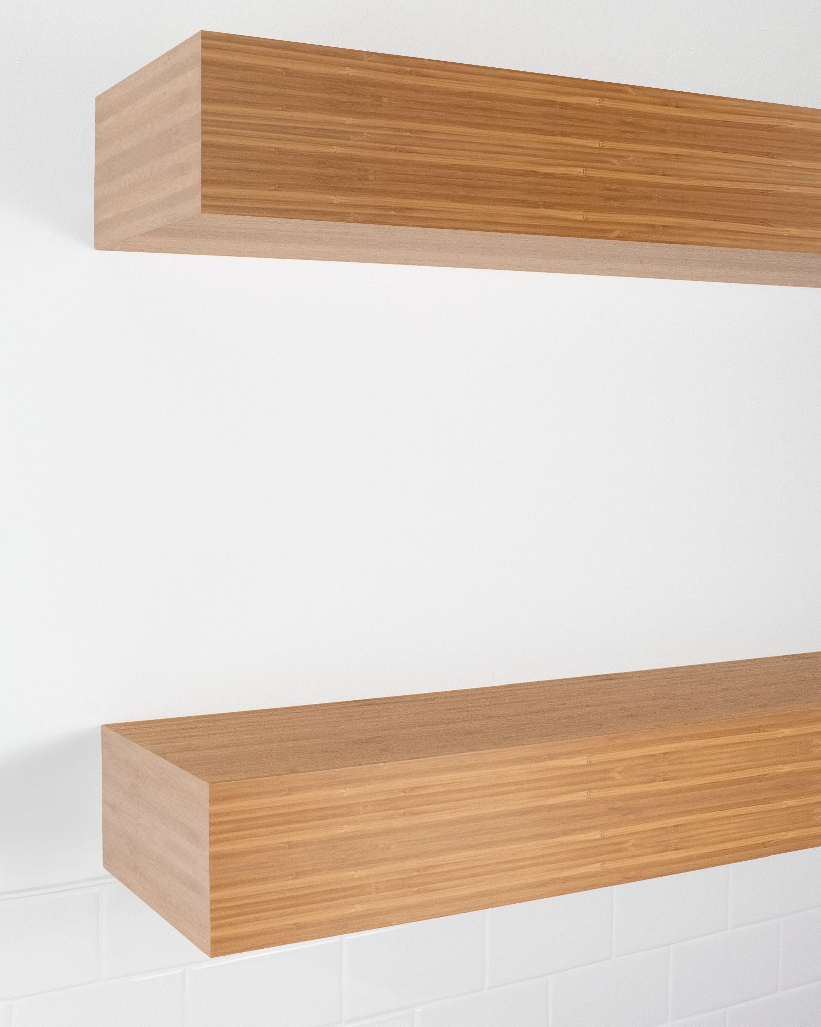 Bamboo Floating Shelves 4.1-6" thick
