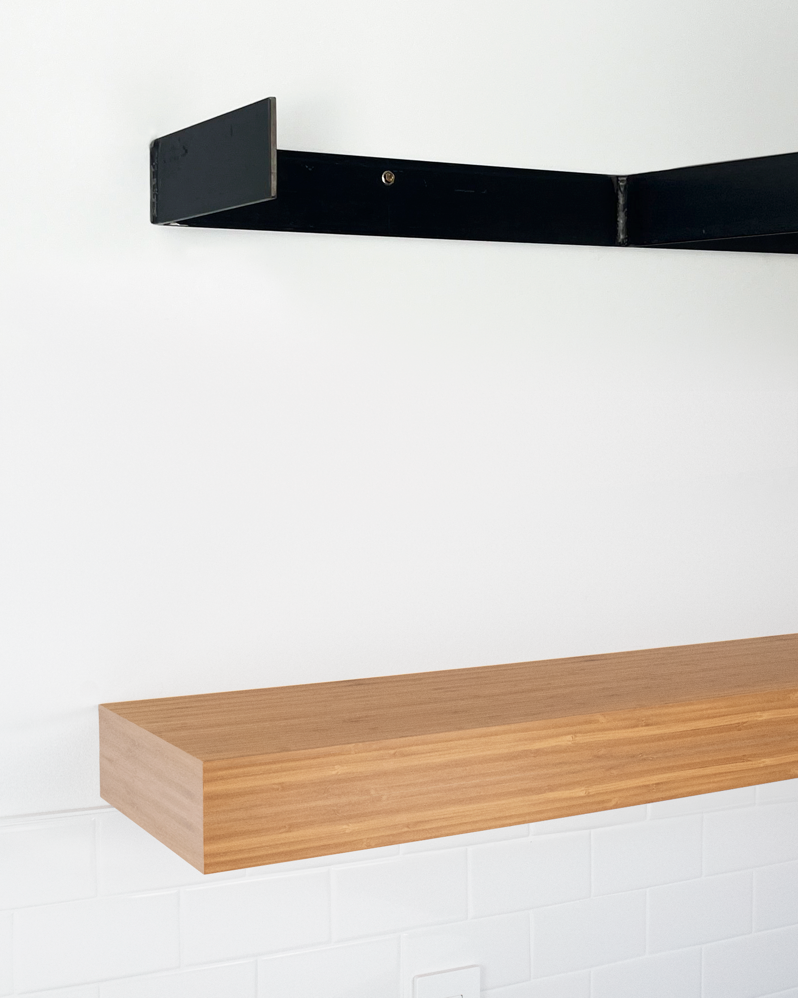 Floating Shelves in Bamboo 2-4" thick
