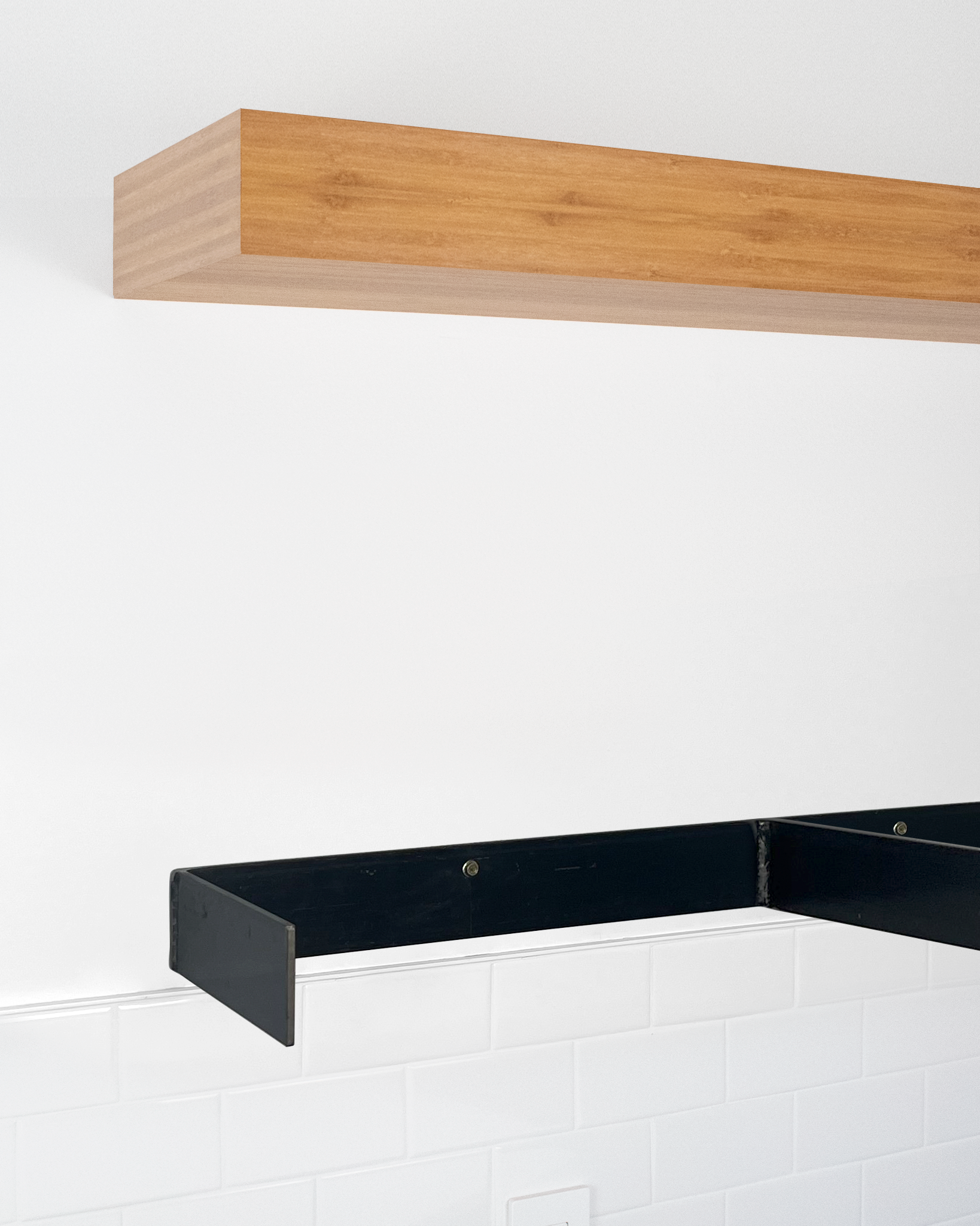Floating Shelves in Bamboo 2-4" thick