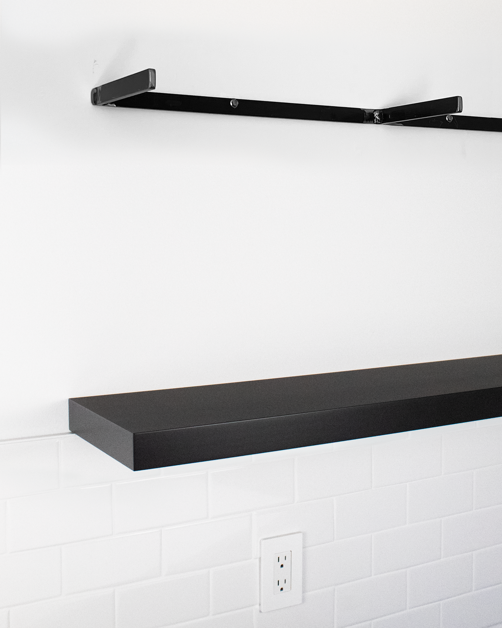 Black Floating Shelves 1.75" thick