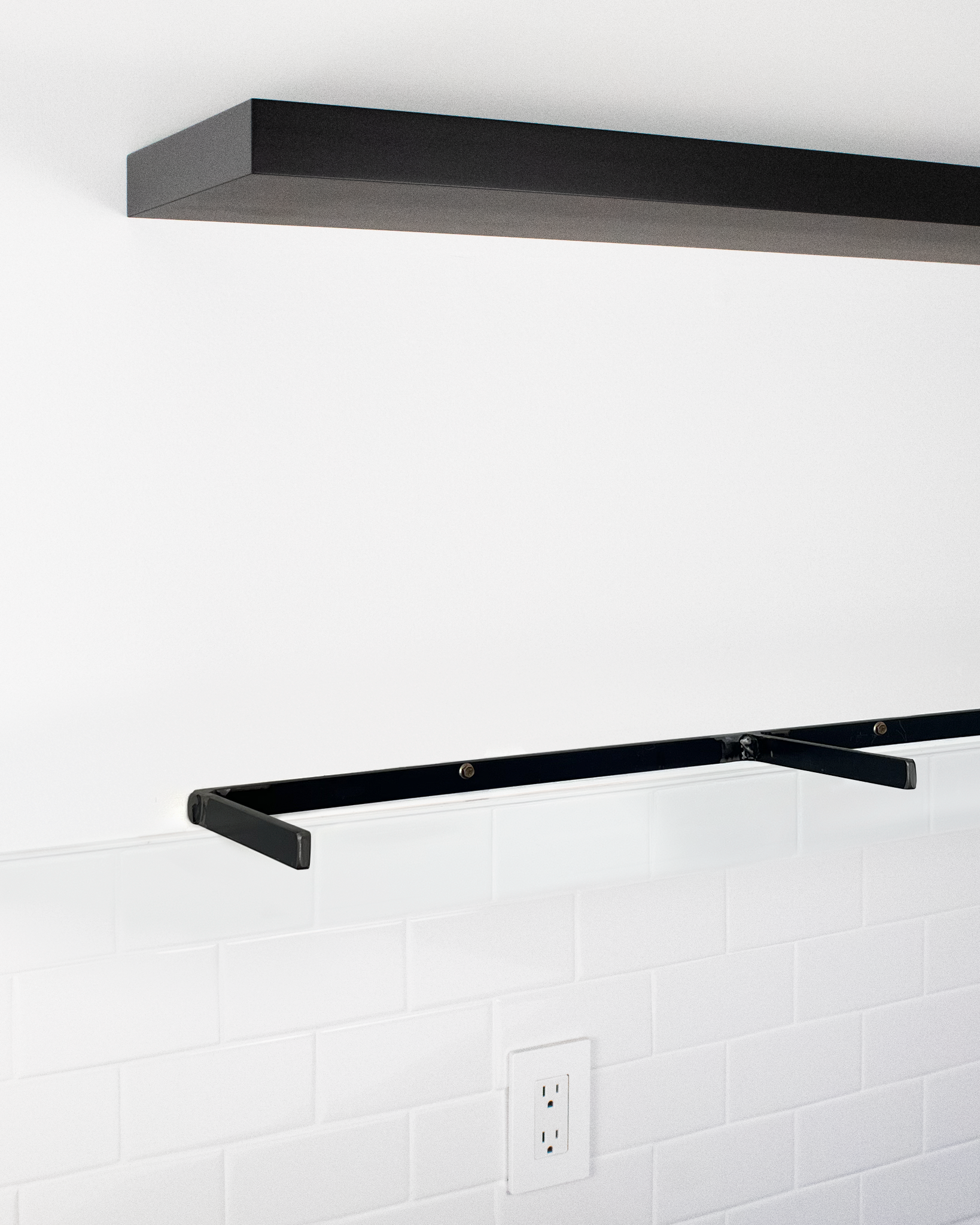 Ebonized Mahogany Floating Shelves 1.75" thick
