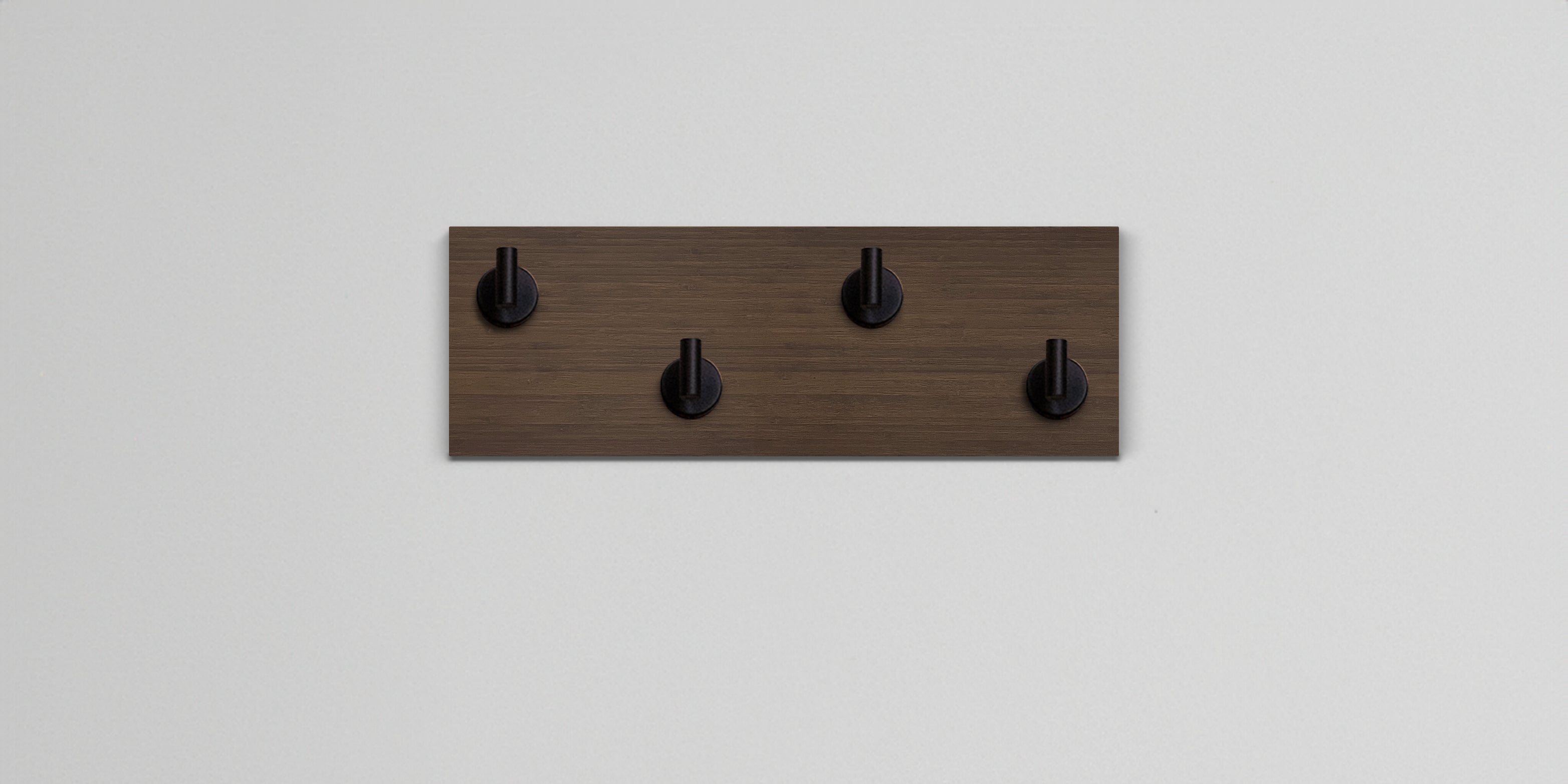 Chocolate Bamboo Hook Wall Rack