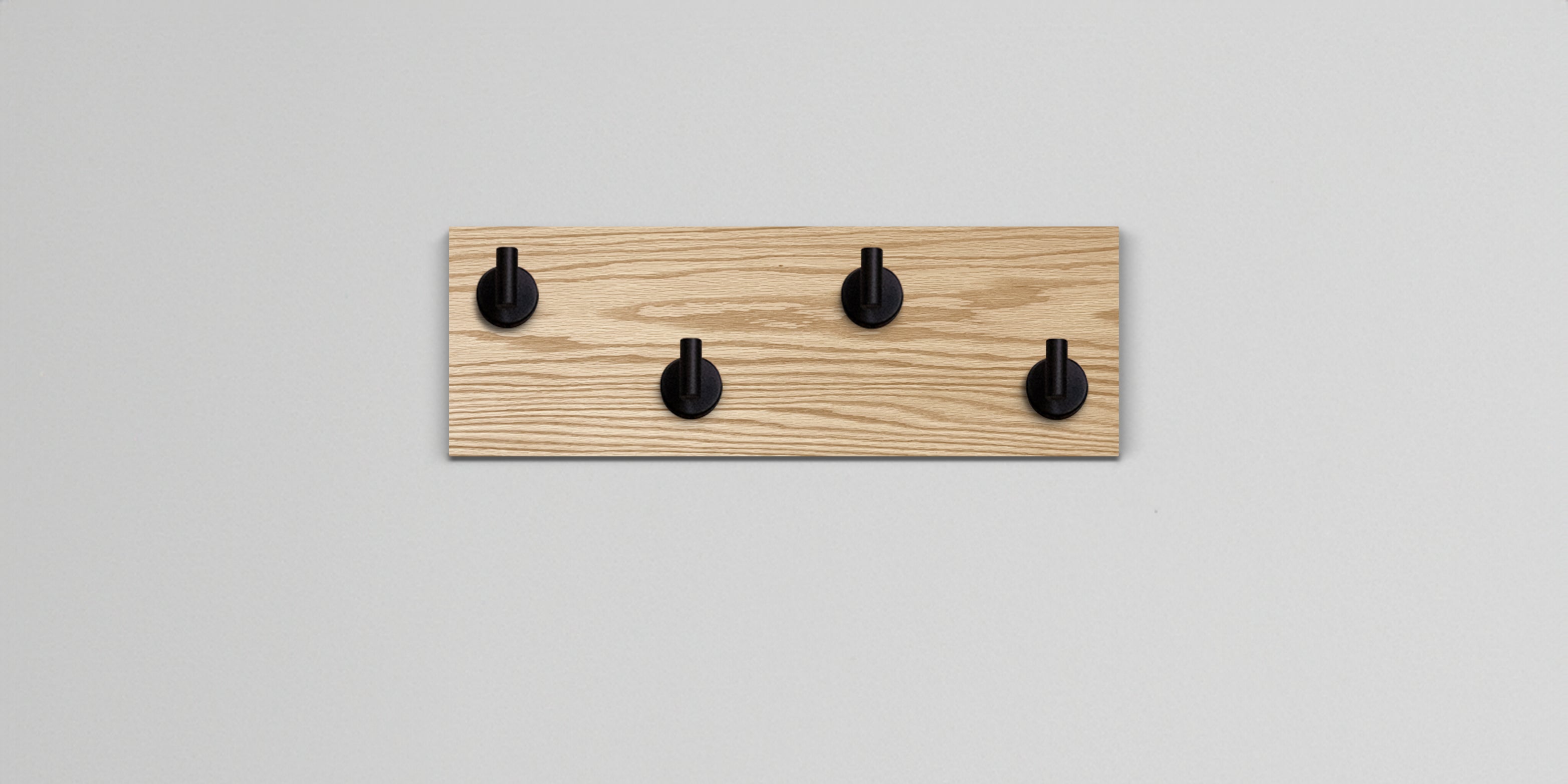 Red Oak Hook Wall Rack