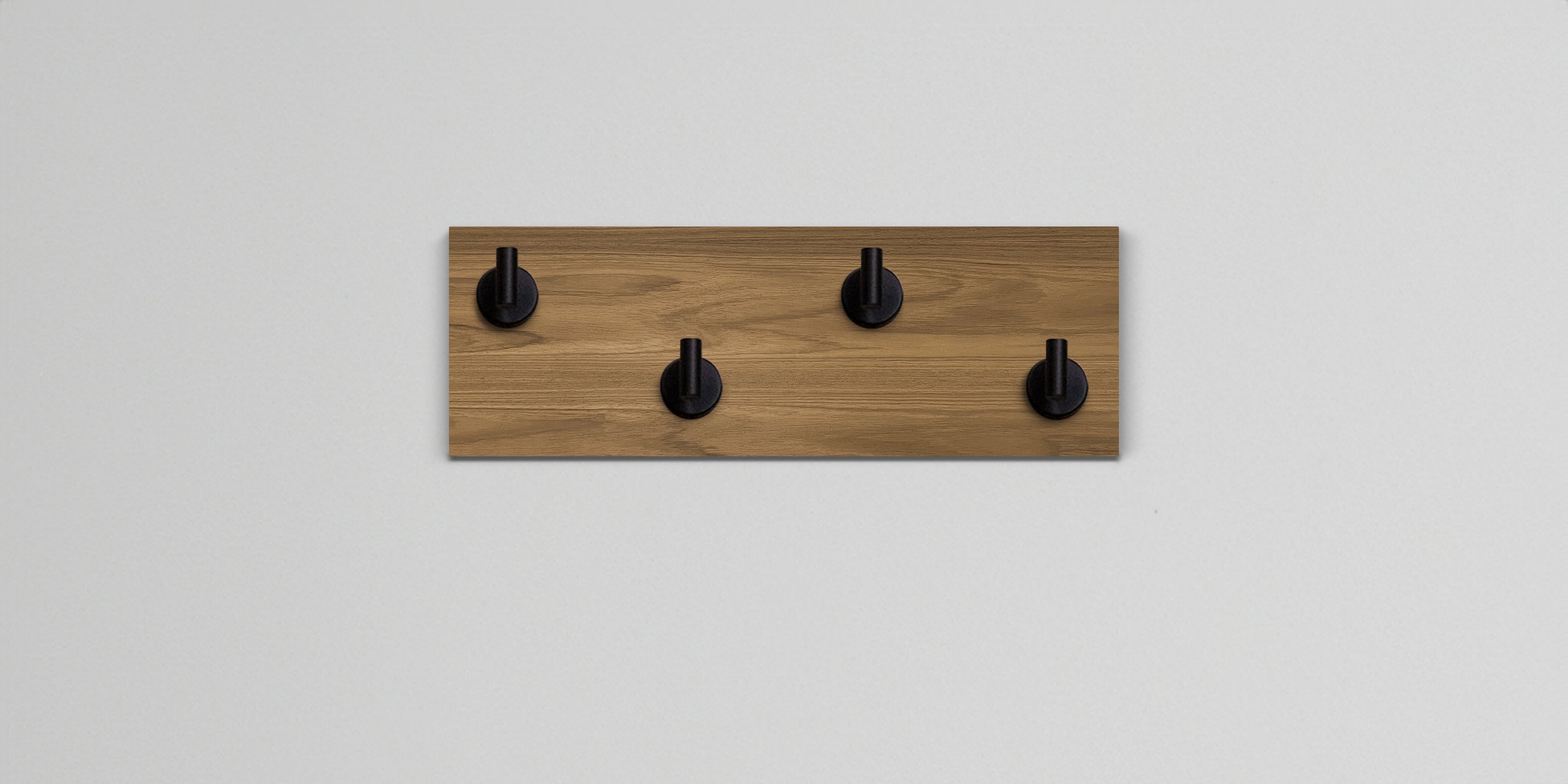 Teak Hook Wall Rack
