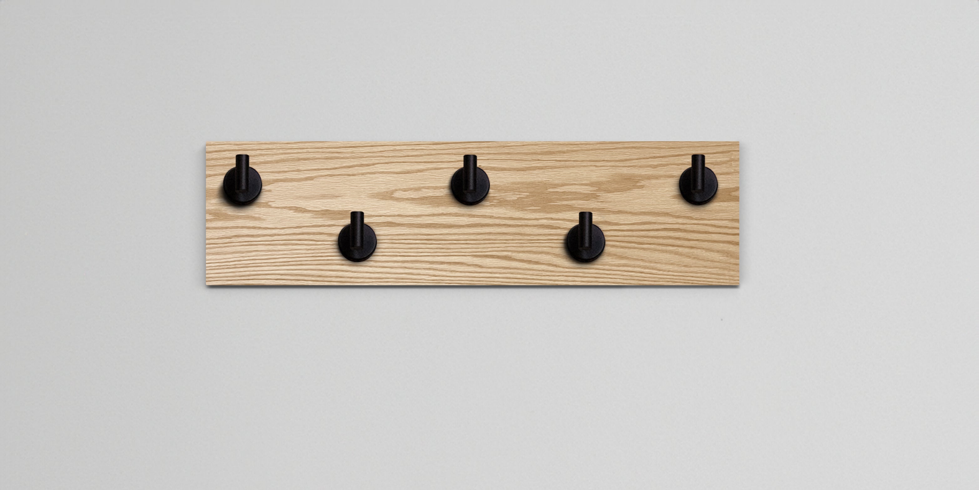 Red Oak Hook Wall Rack