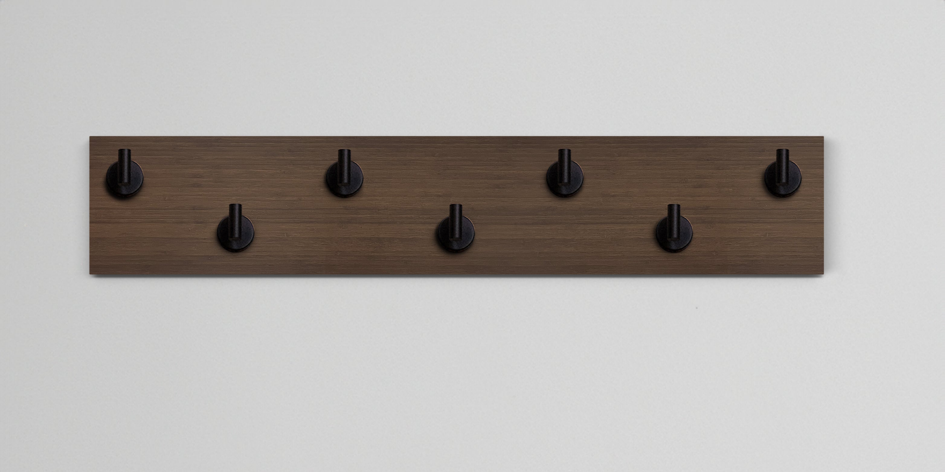Chocolate Bamboo Hook Wall Rack