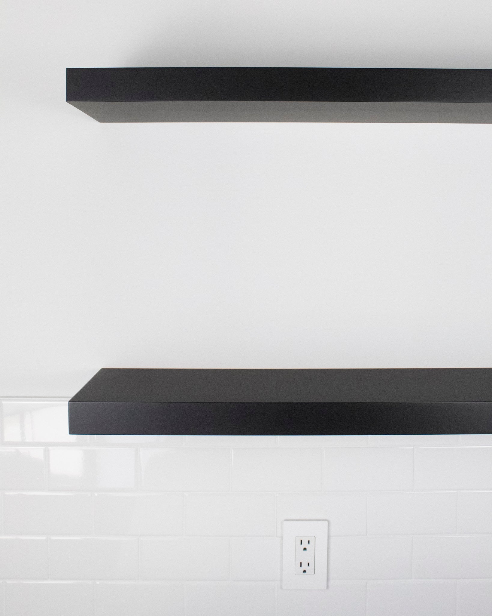 Black Floating Shelves 1.75" thick