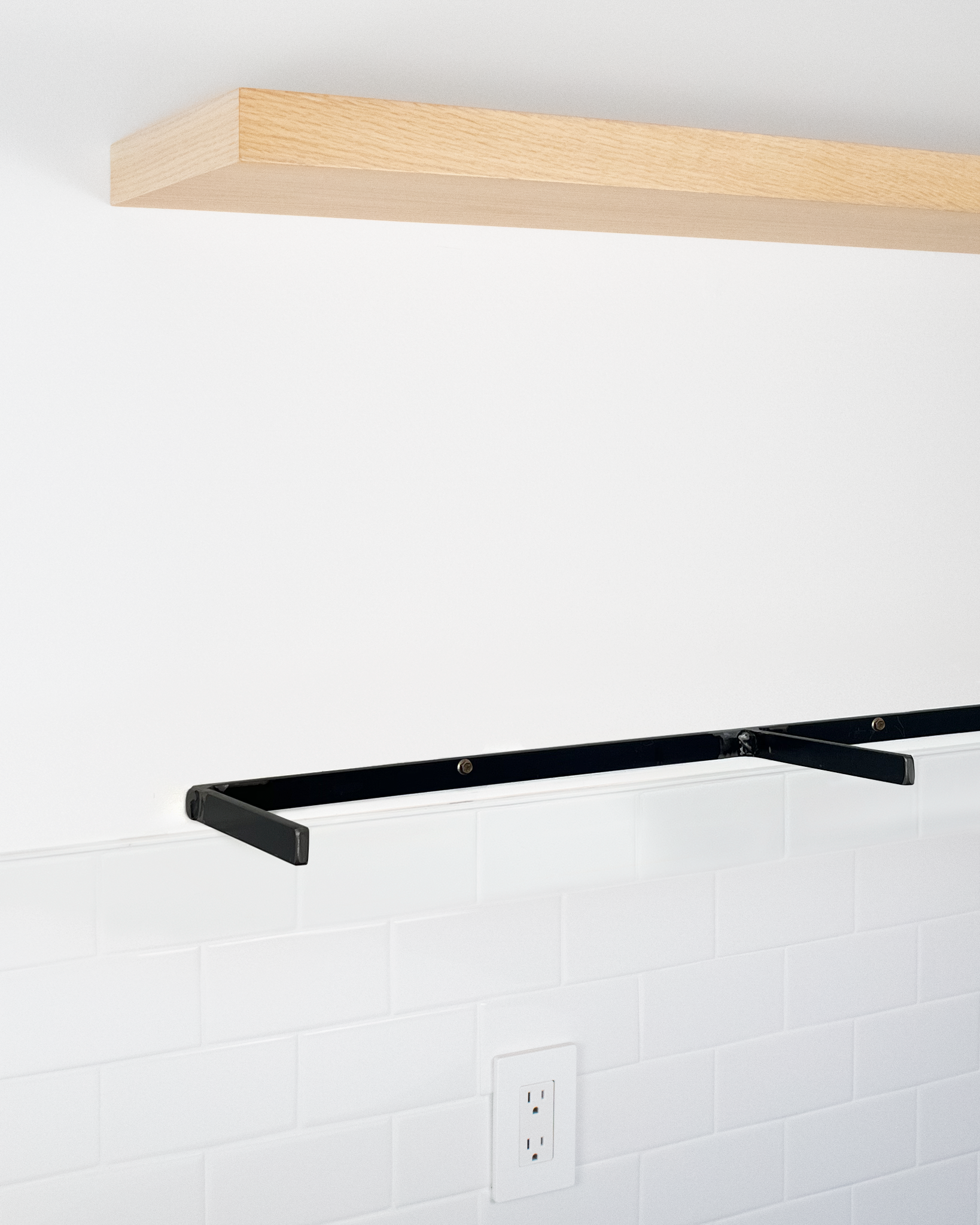 Ready to ship Floating Shelf in Bleached Oak