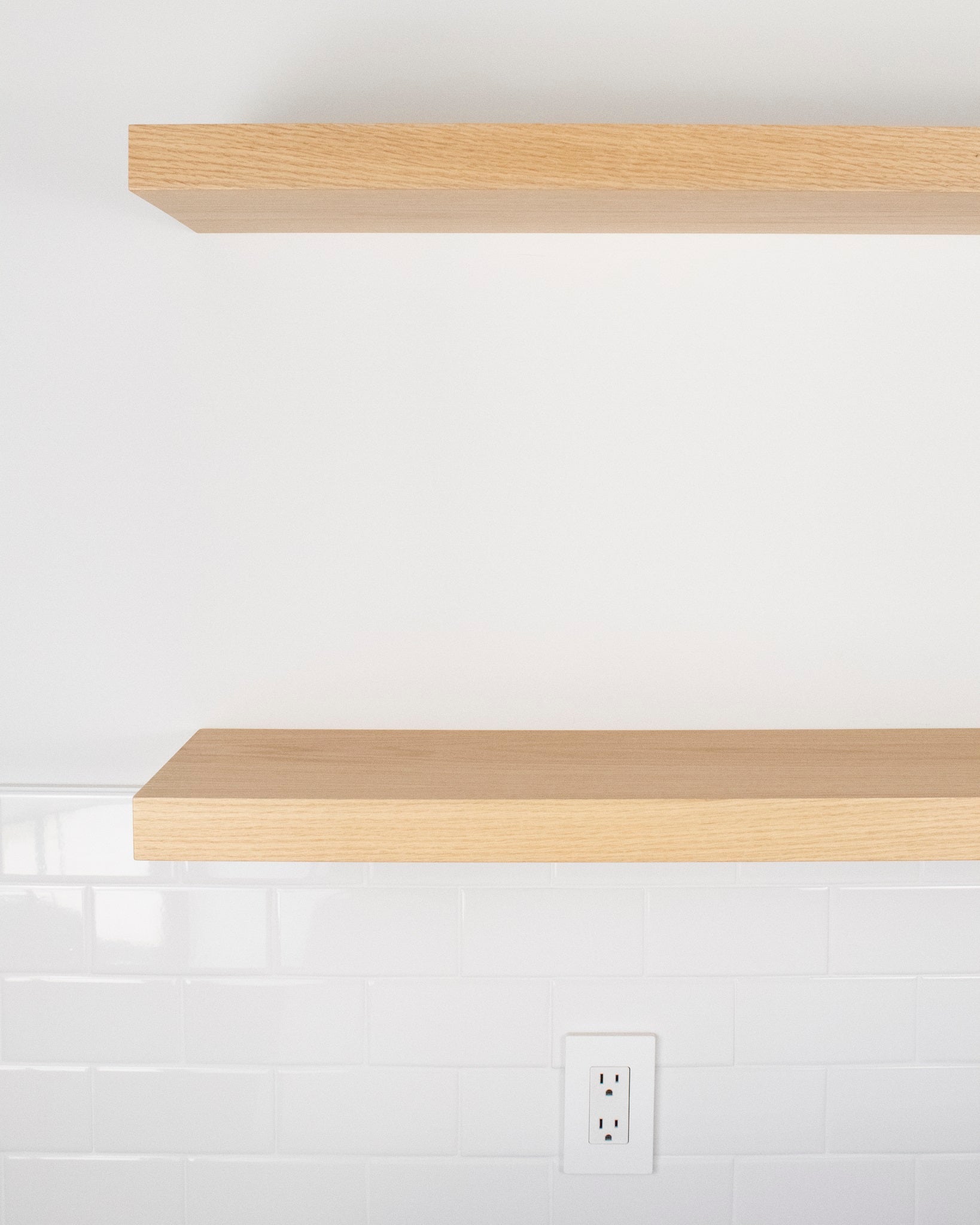 Bleached Oak Floating Shelves 1.75" thick