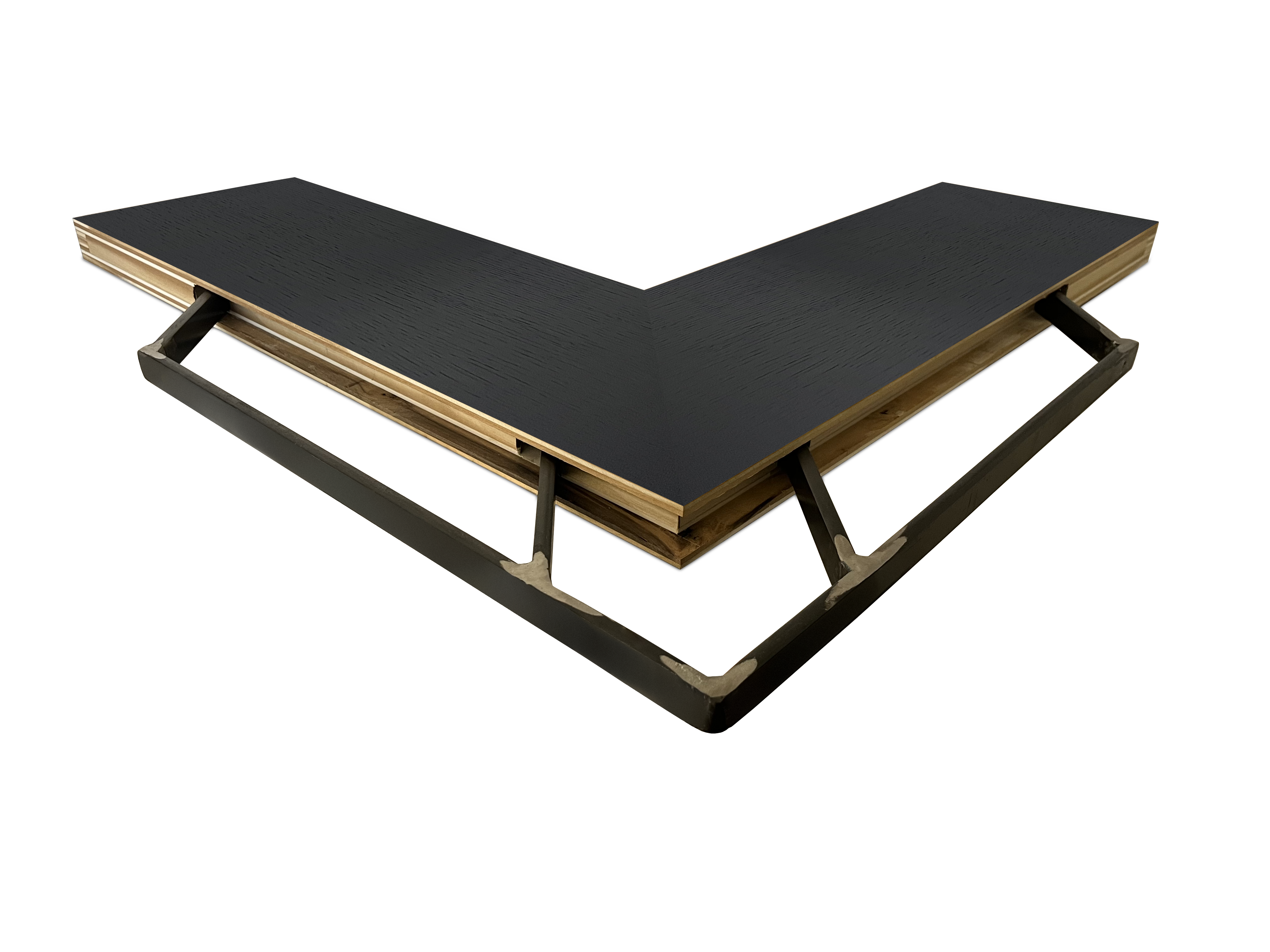 Chocolate Espresso Oak Corner Shelves 1.75" thick