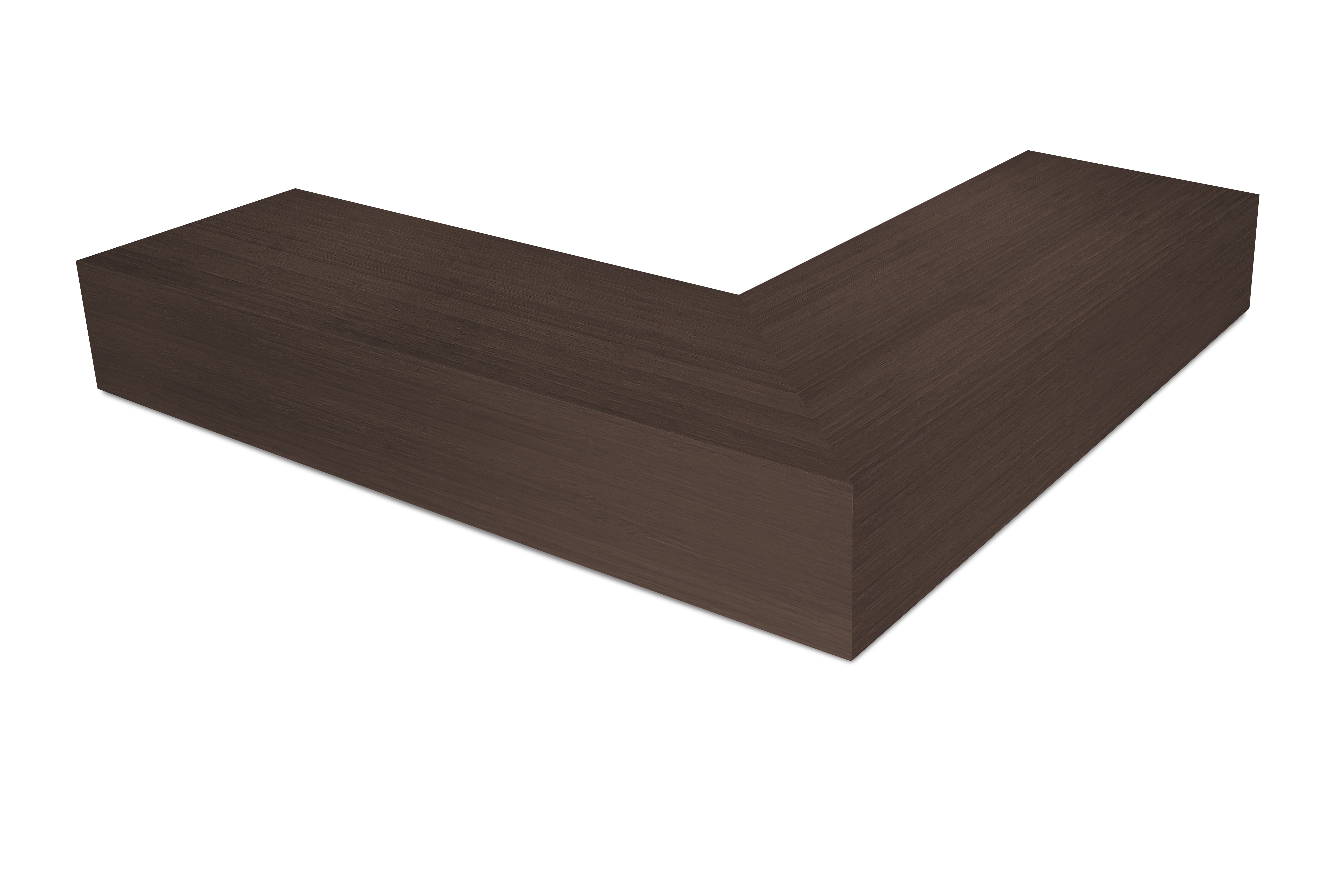 Chocolate Bamboo Corner Shelves 4.1-6" thick