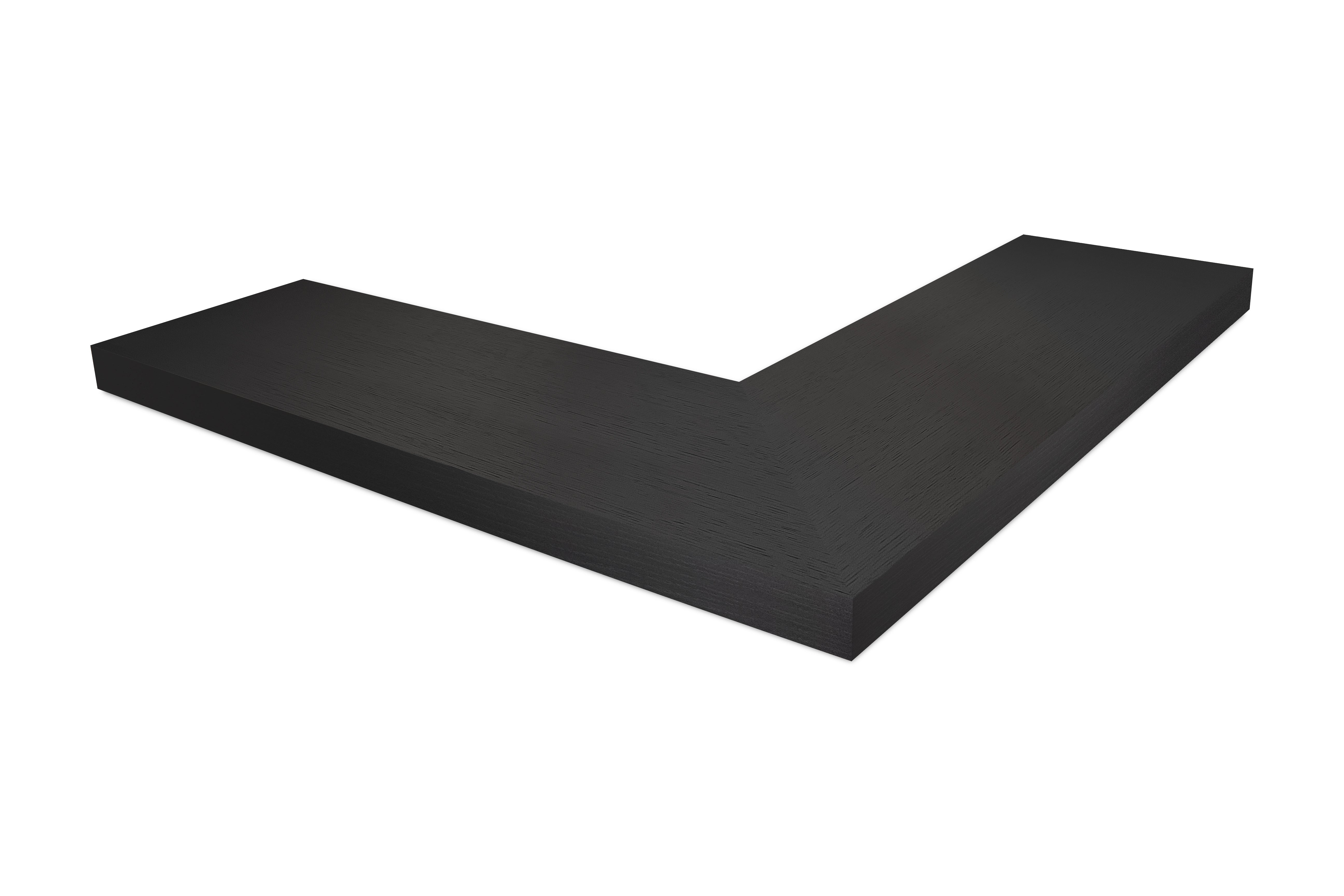 Chocolate Espresso Oak Corner Shelves 1.75" thick