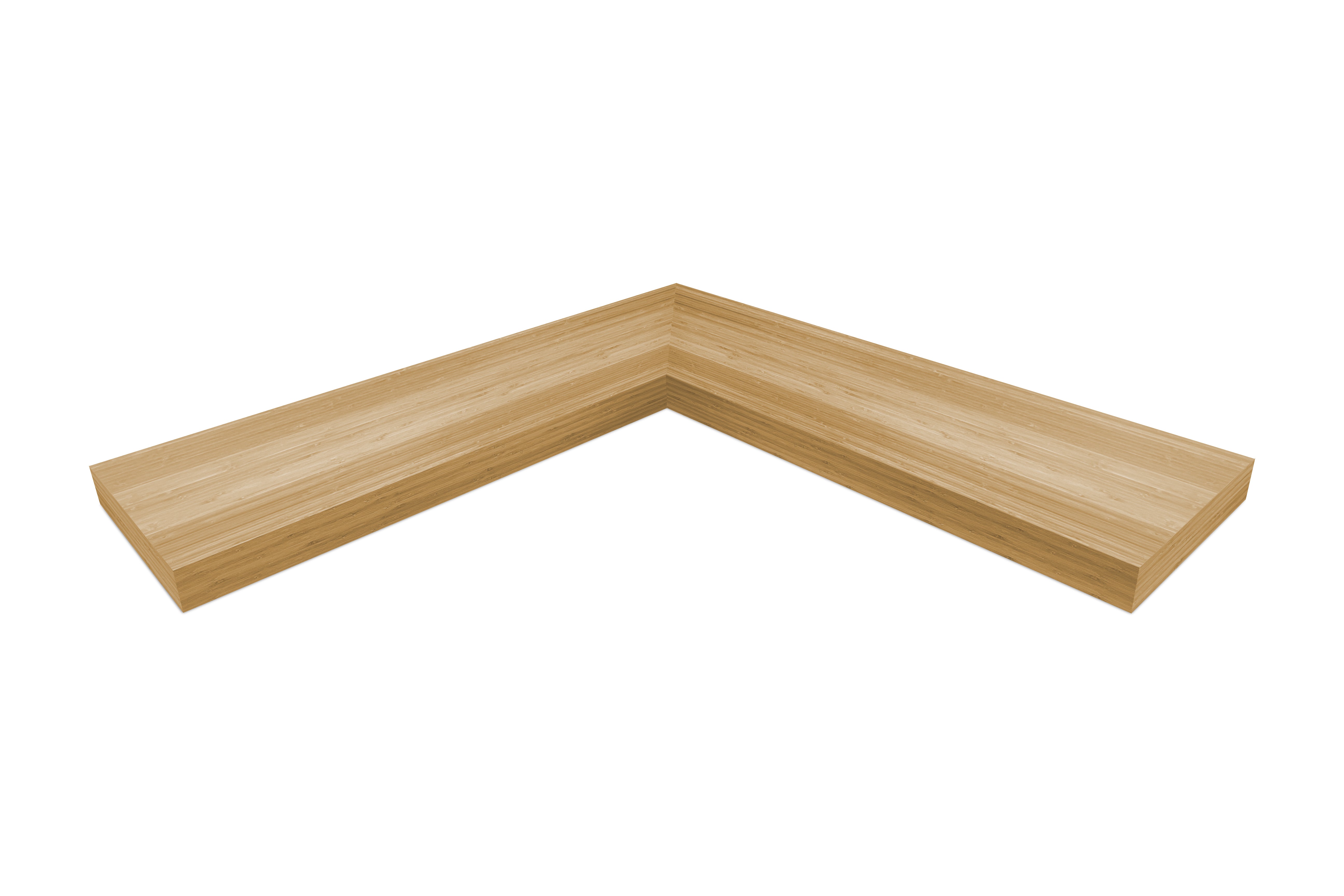Bamboo Corner Shelves 1.75" thick