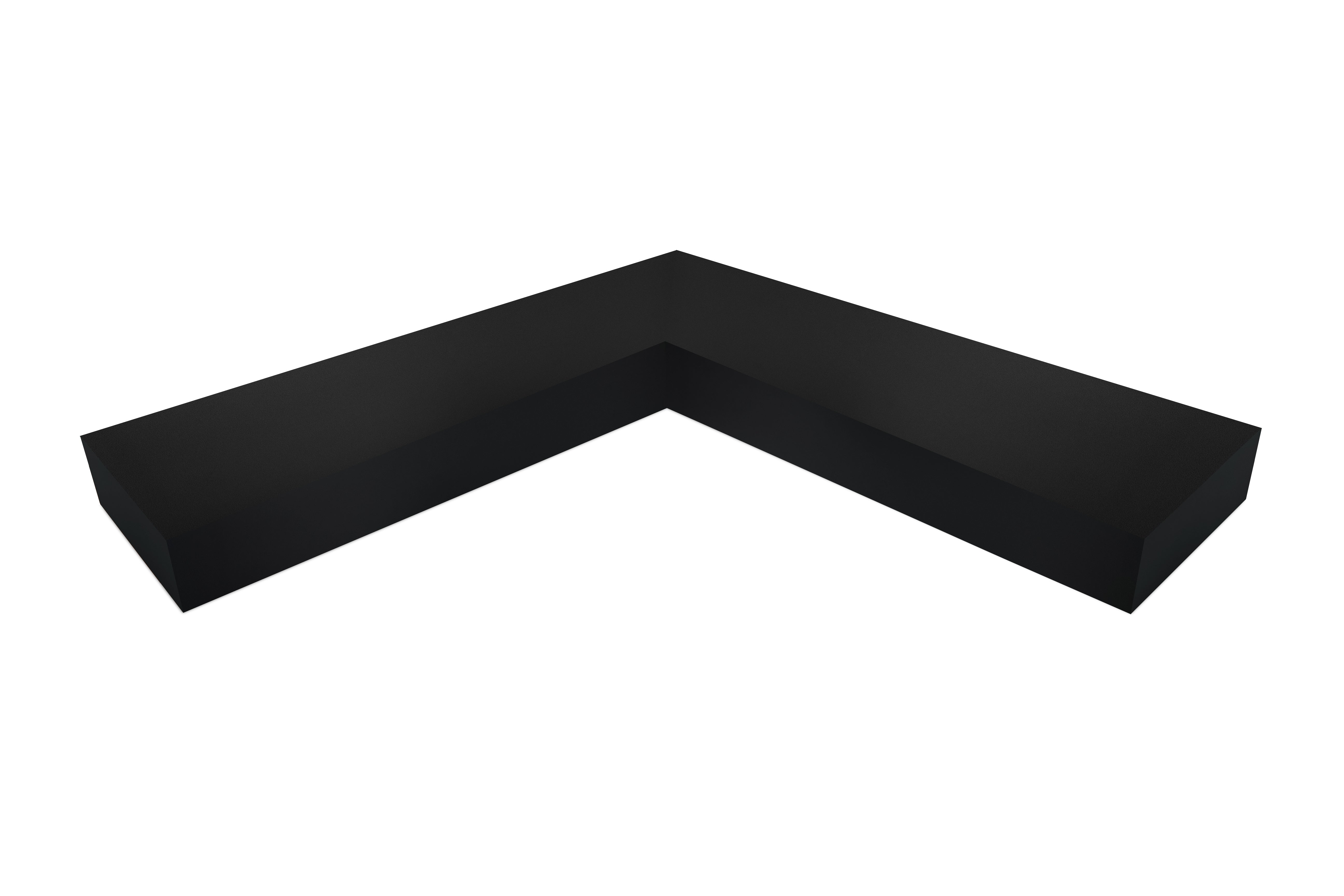 Black (Ebonized Mahogany) Corner Shelves 2-4" thick