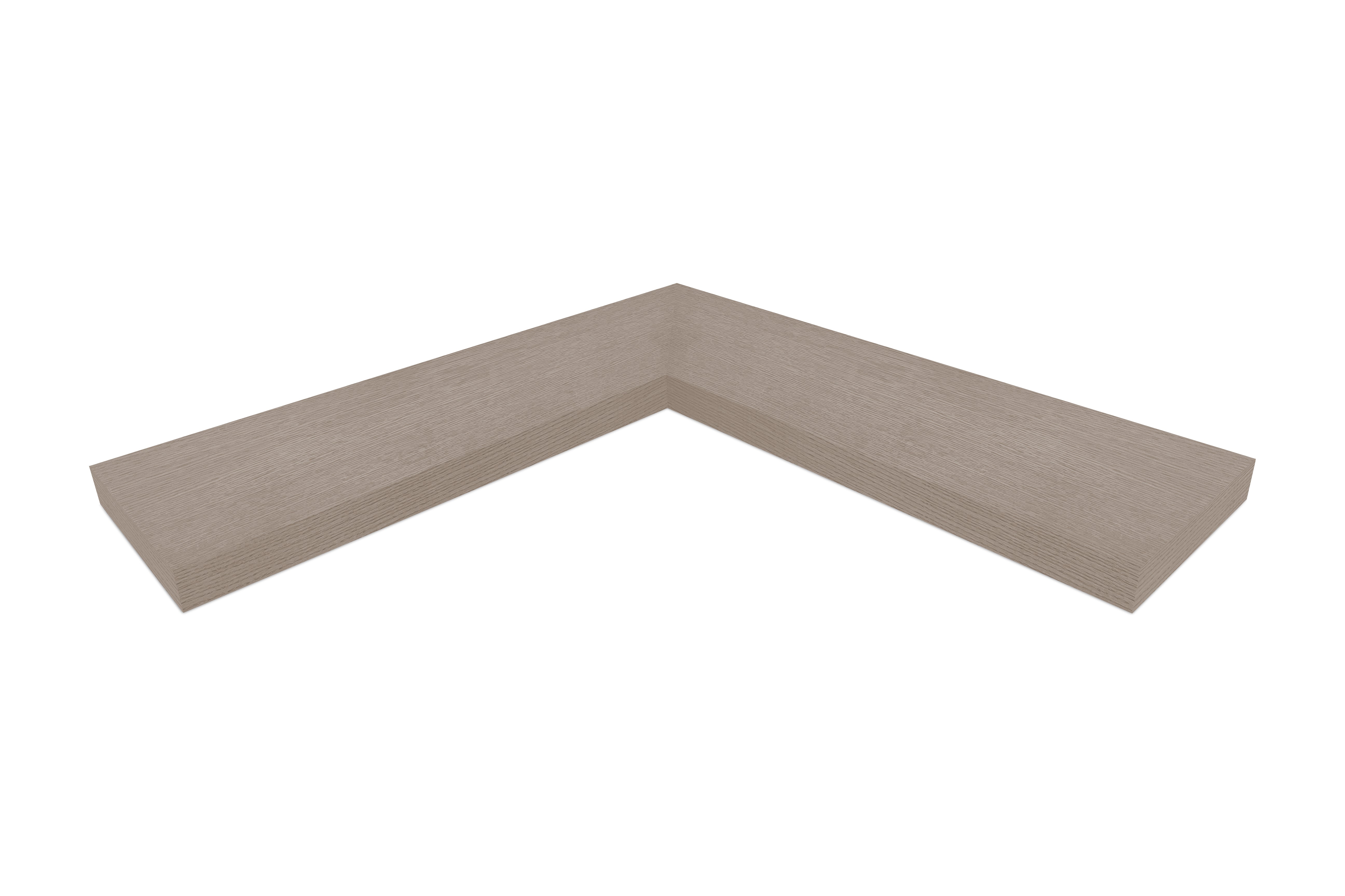 Driftwood Grey Oak Corner Shelves 1.75" thick