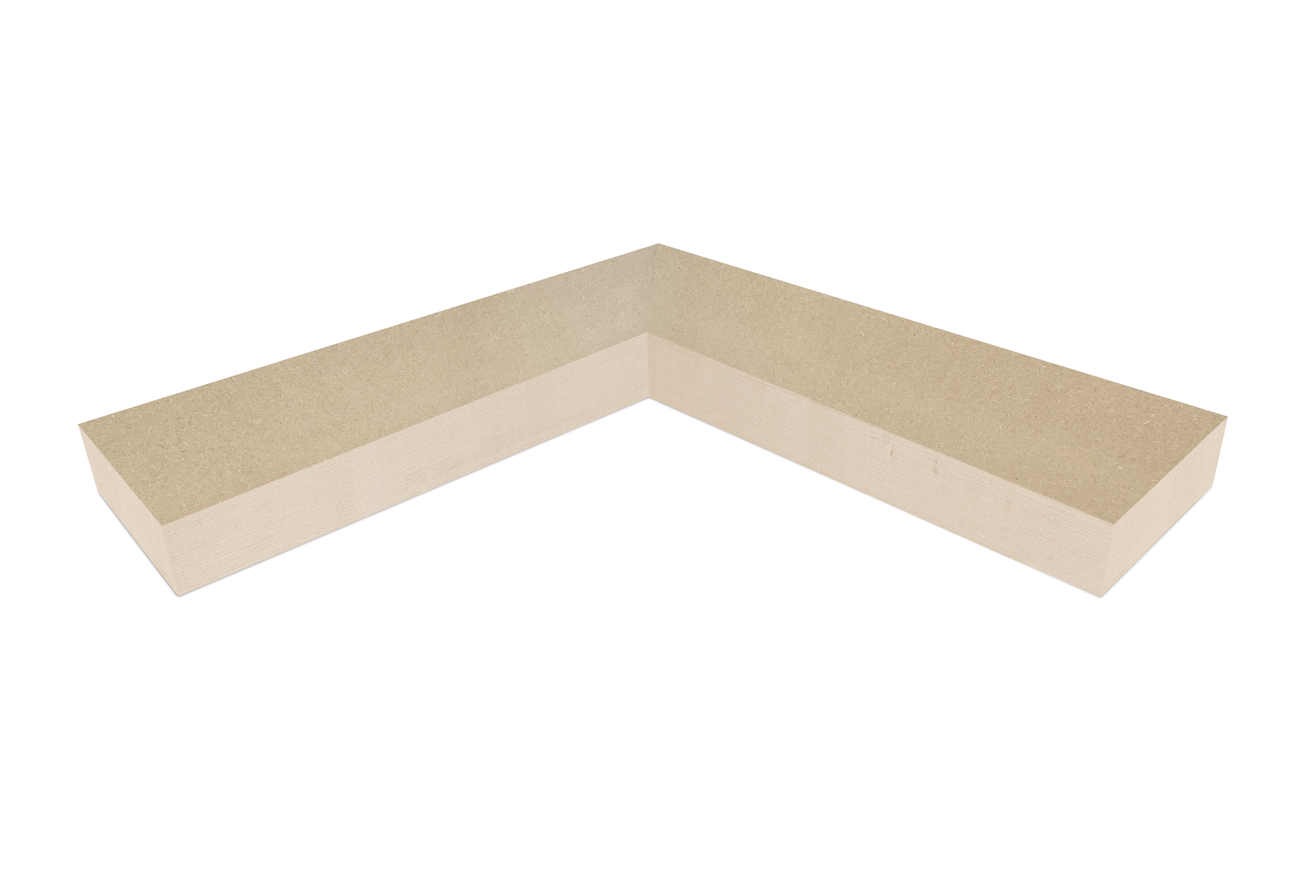 U-Paint MDF Corner Shelves 2-4" thick