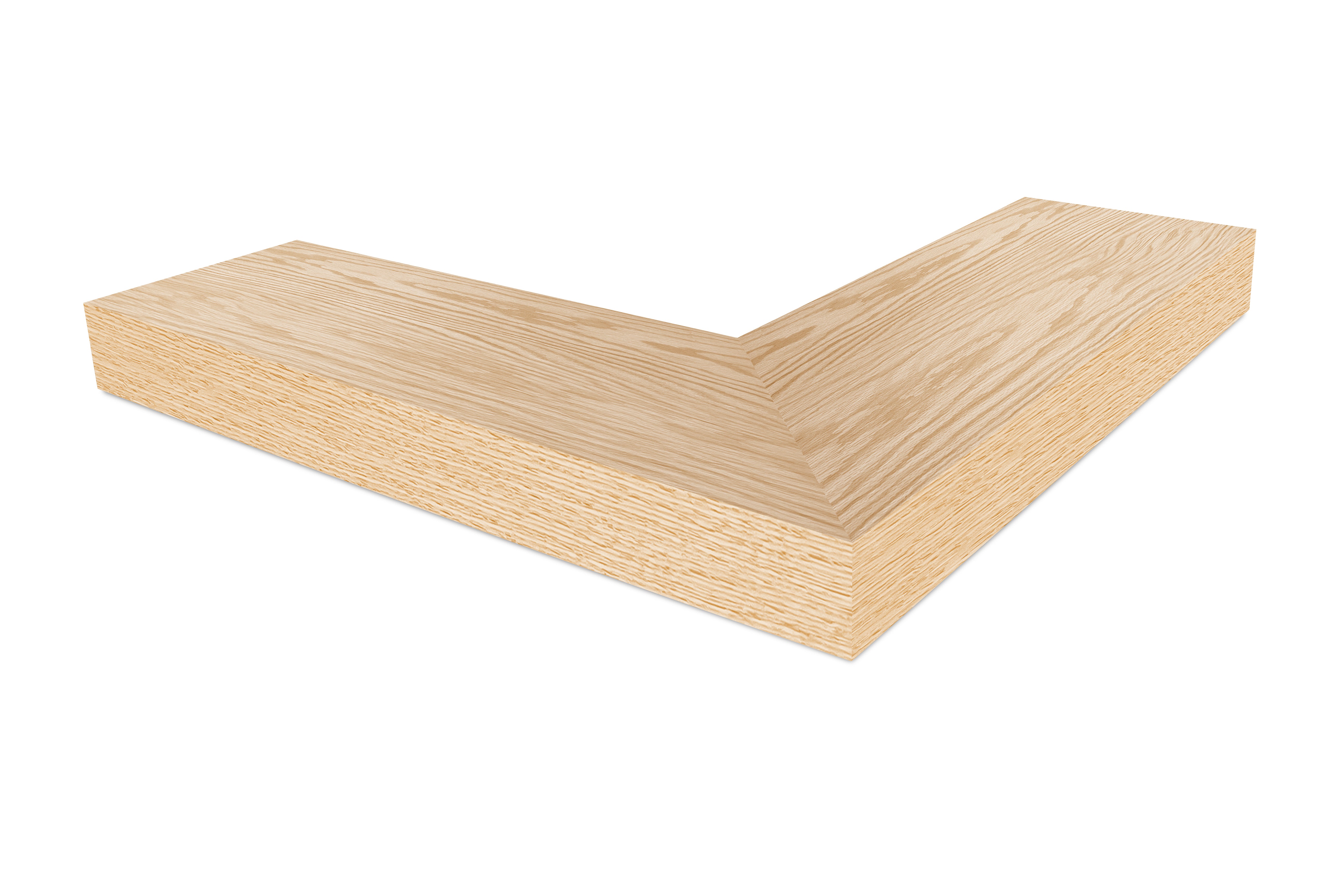 Red Oak Corner Shelves 2-4" thick