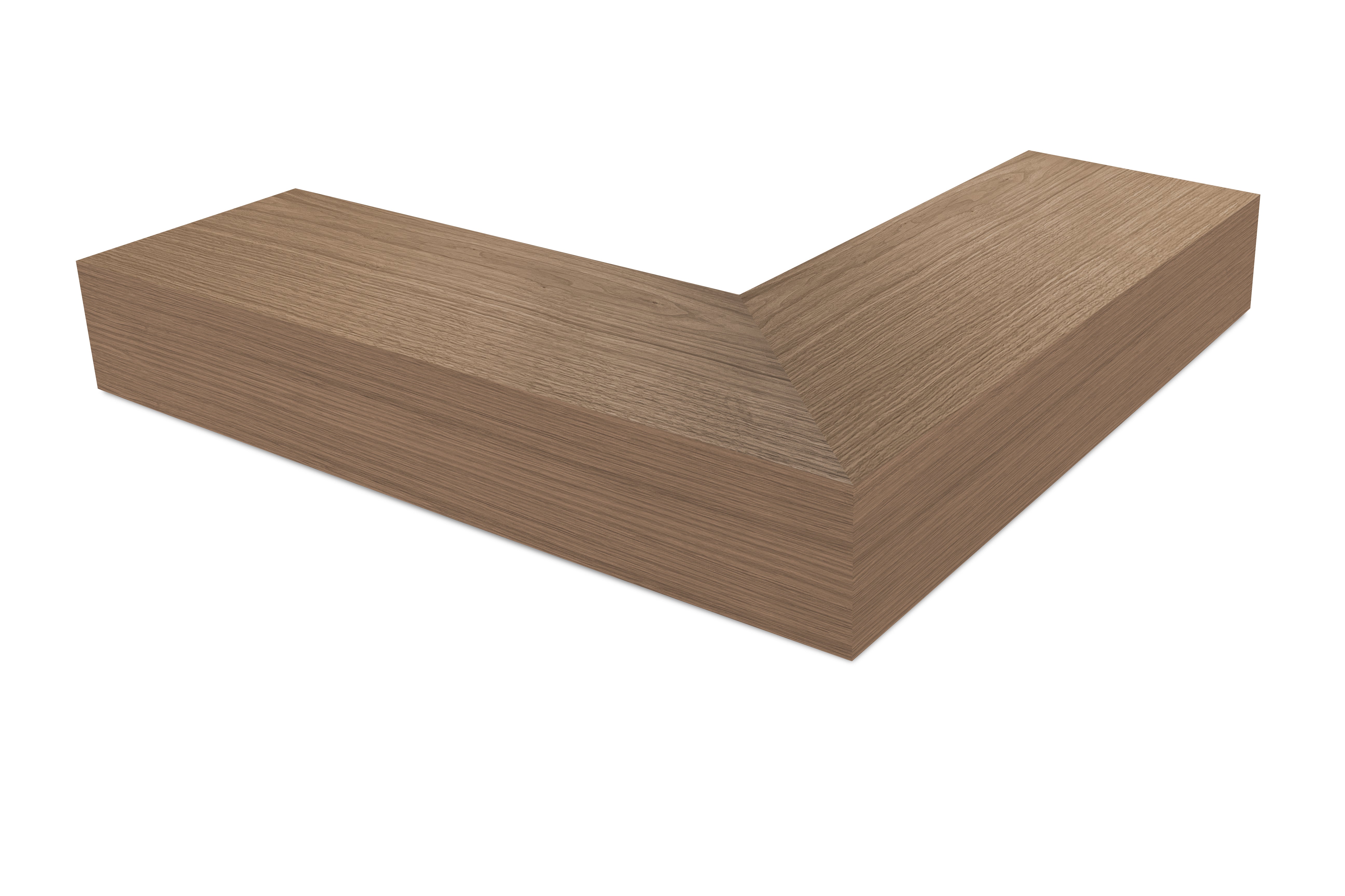 Walnut Corner Shelves 4.1-6" thick