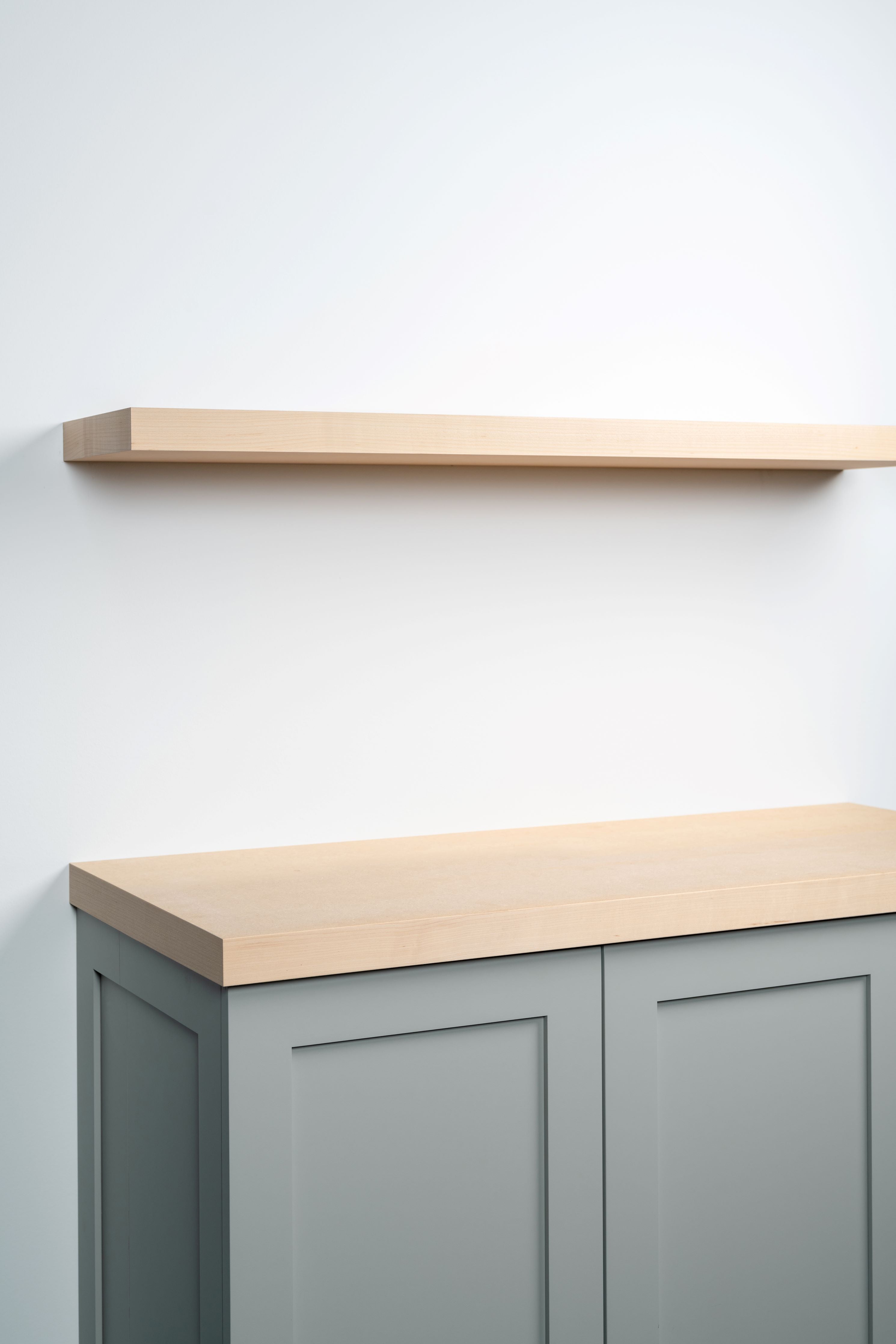 U-Paint MDF 2-4" thick Cabinet Top / Slab Shelf