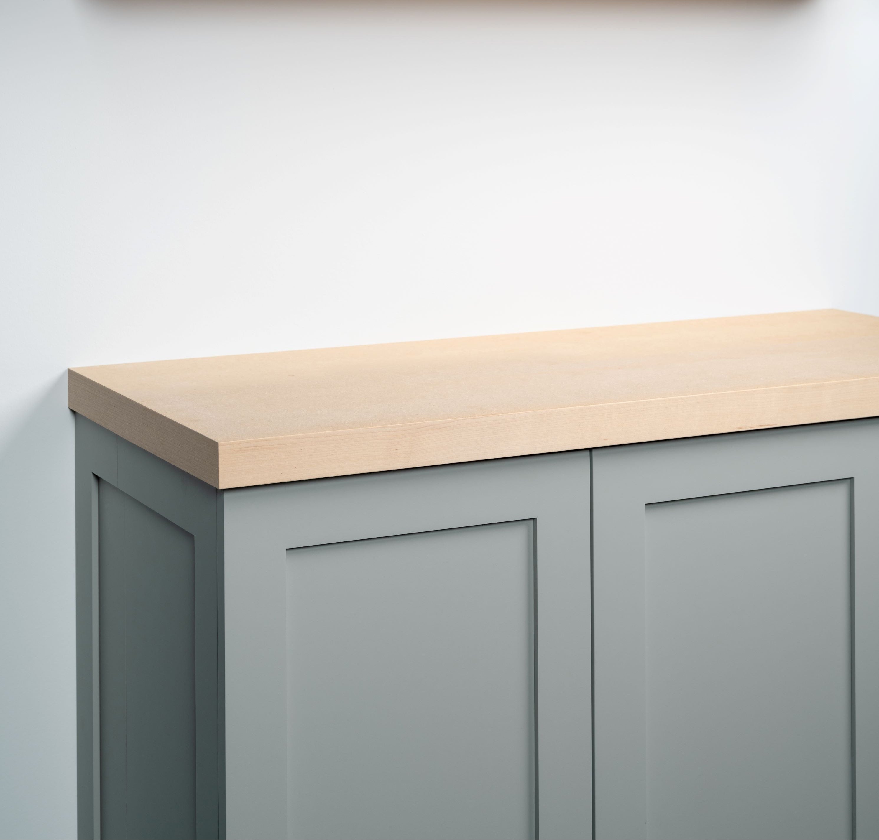 MDF cabinet top angle view