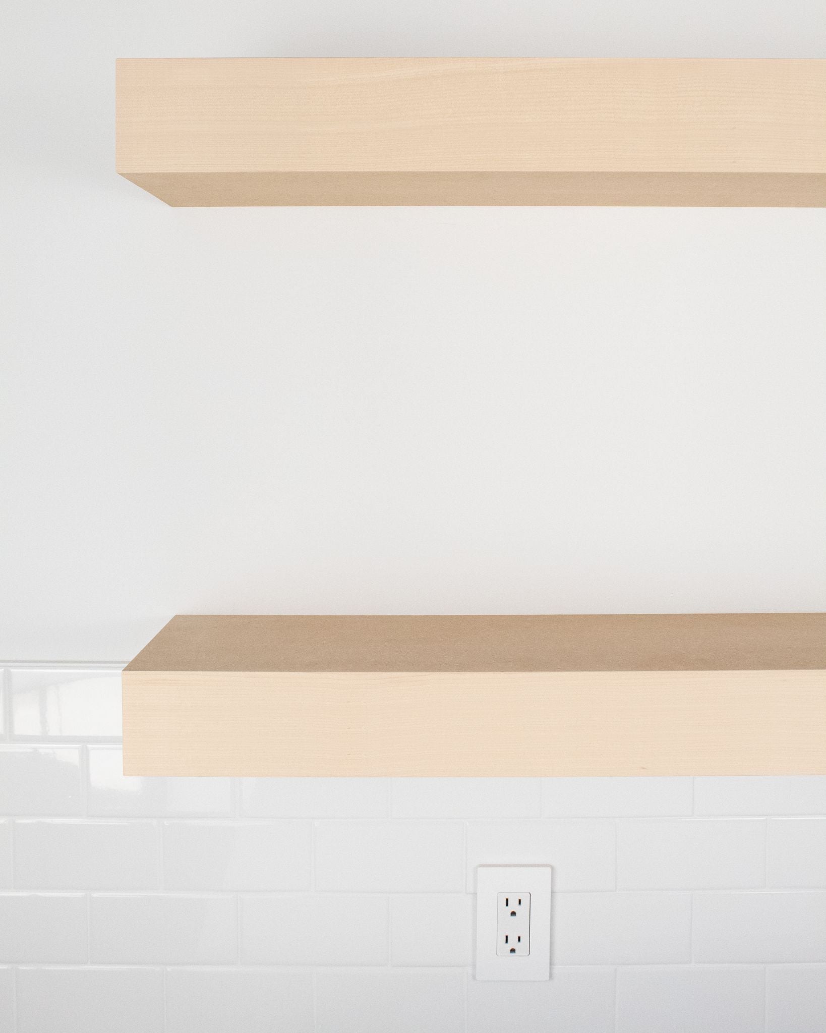 MDF kitchen Floating Shelves 4 inch thick front view