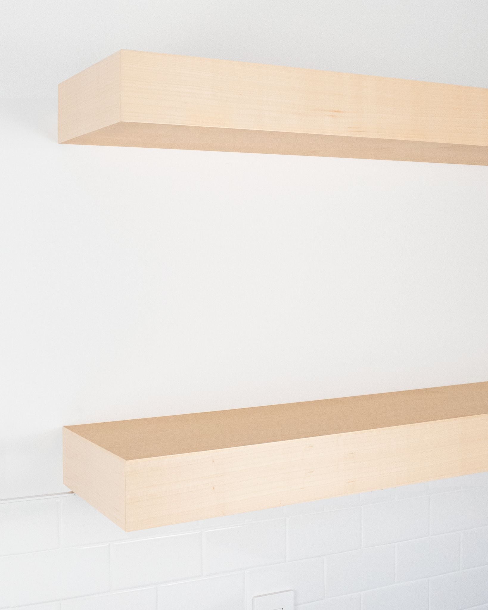 Maple Floating Shelves 2-4" thick