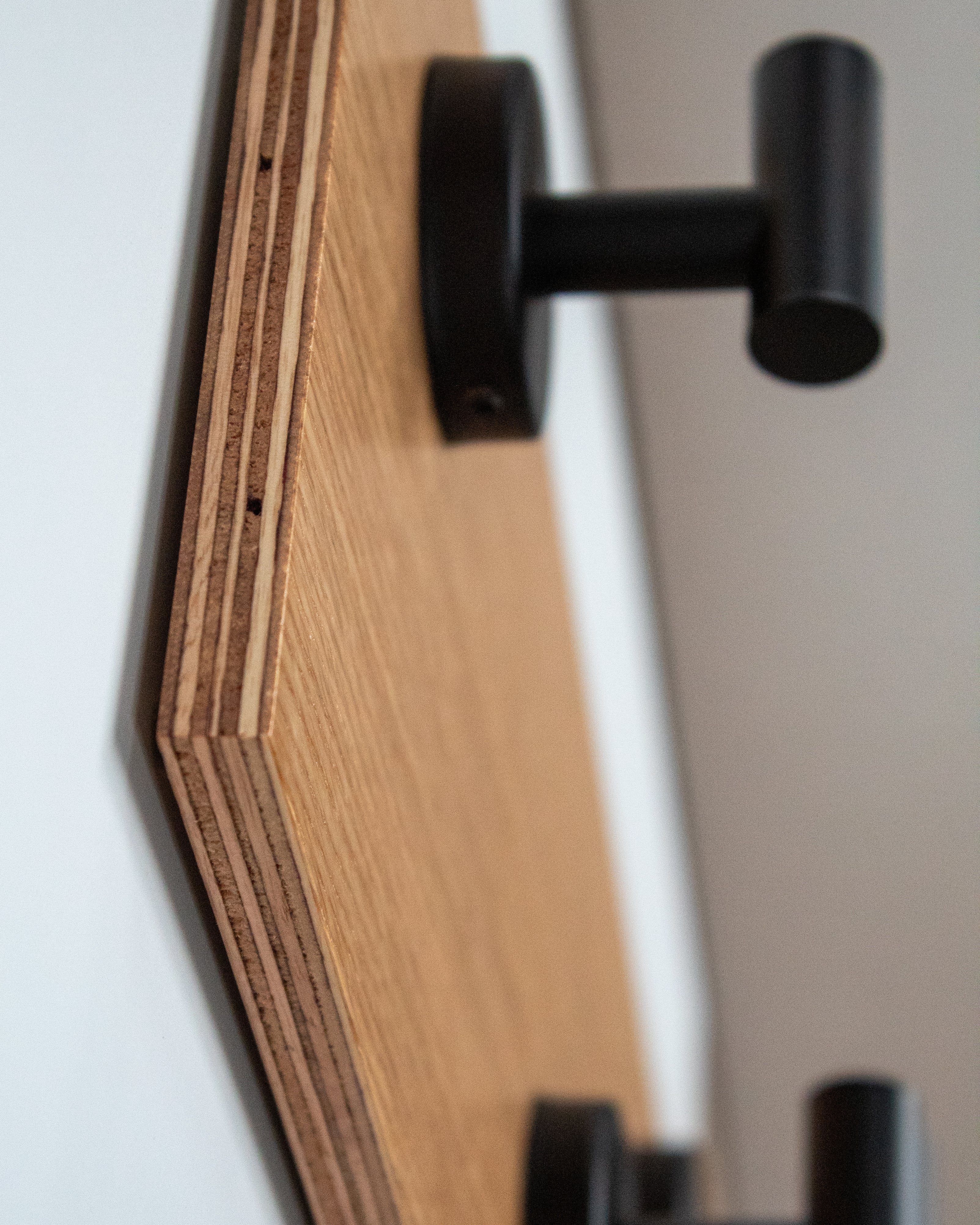 Rift White Oak Hook Wall Rack
