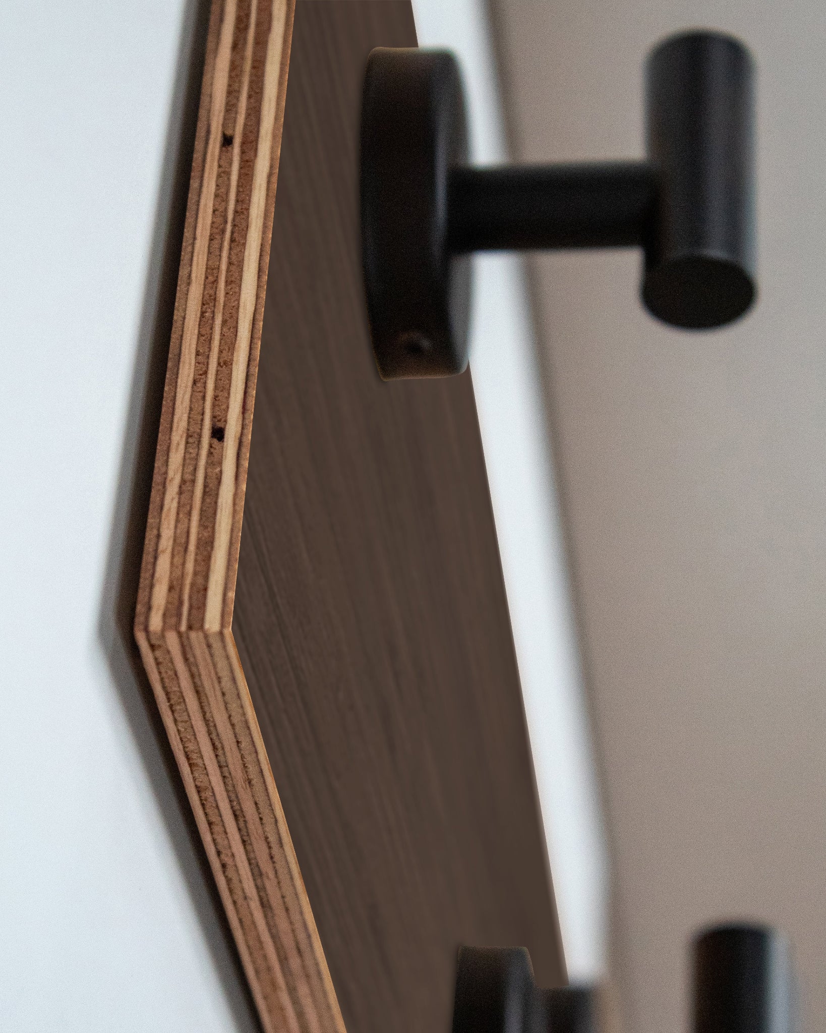 Chocolate Bamboo Hook Wall Rack