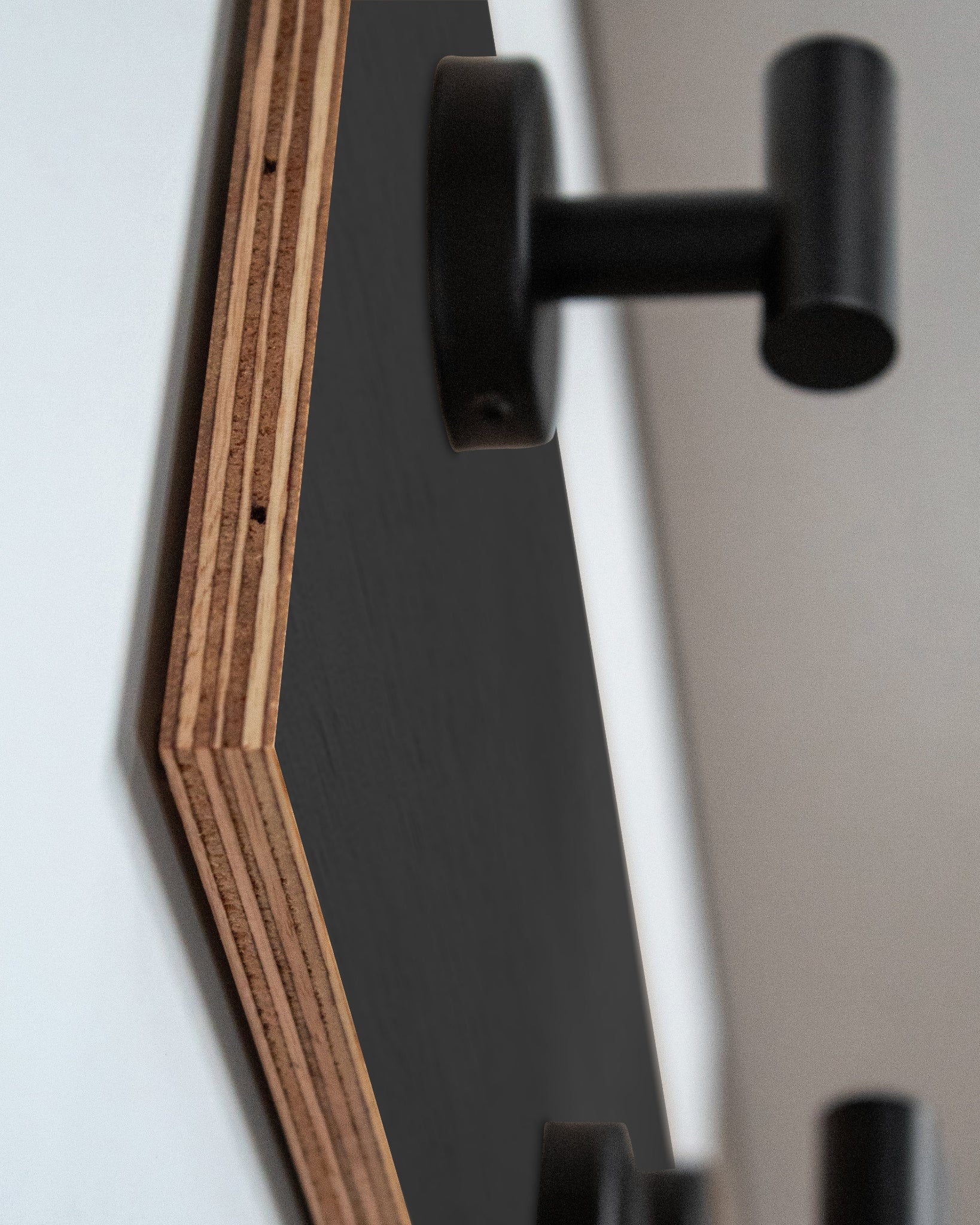 Chocolate-Espresso Oak Hook Wall Rack