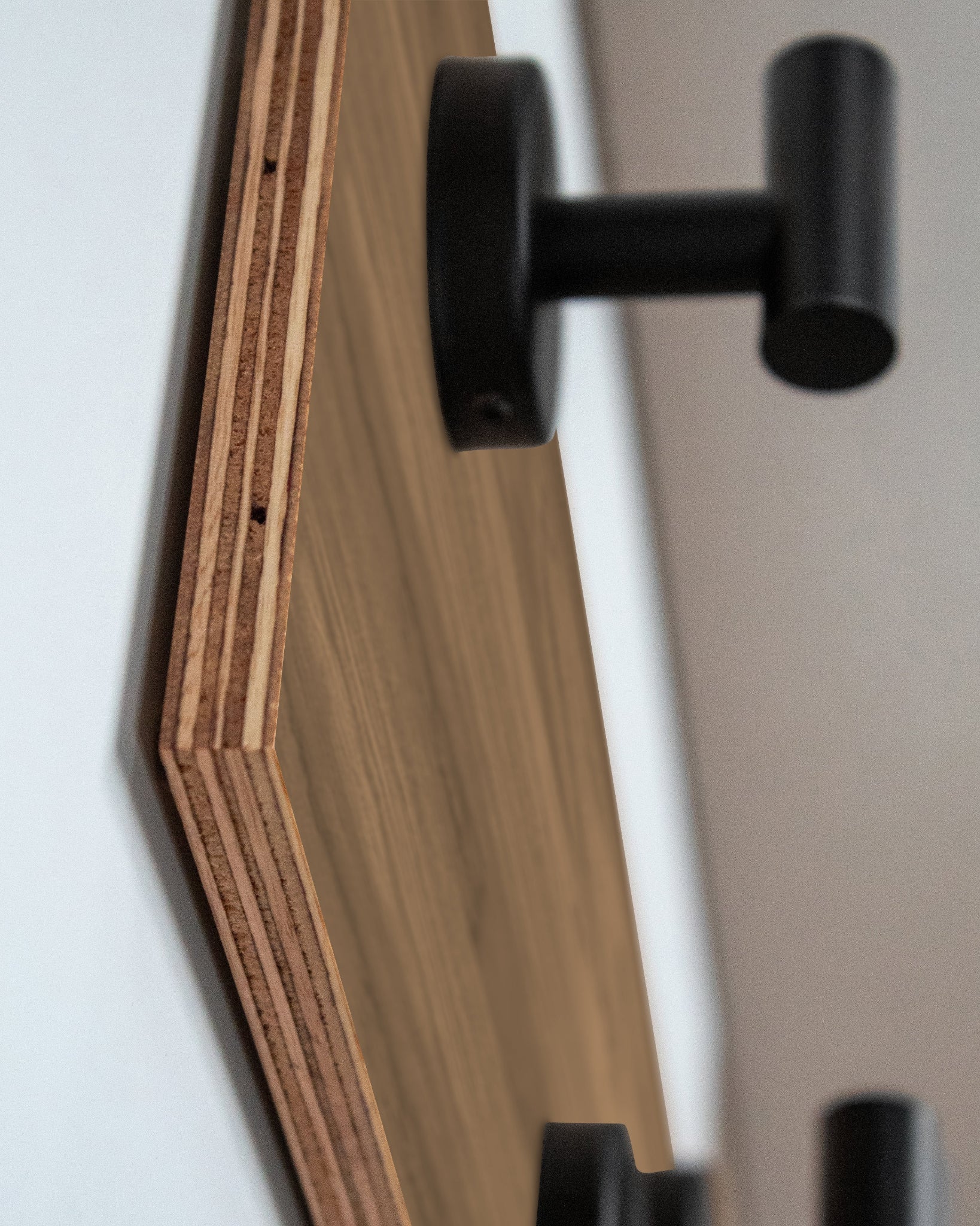 Teak Hook Wall Rack