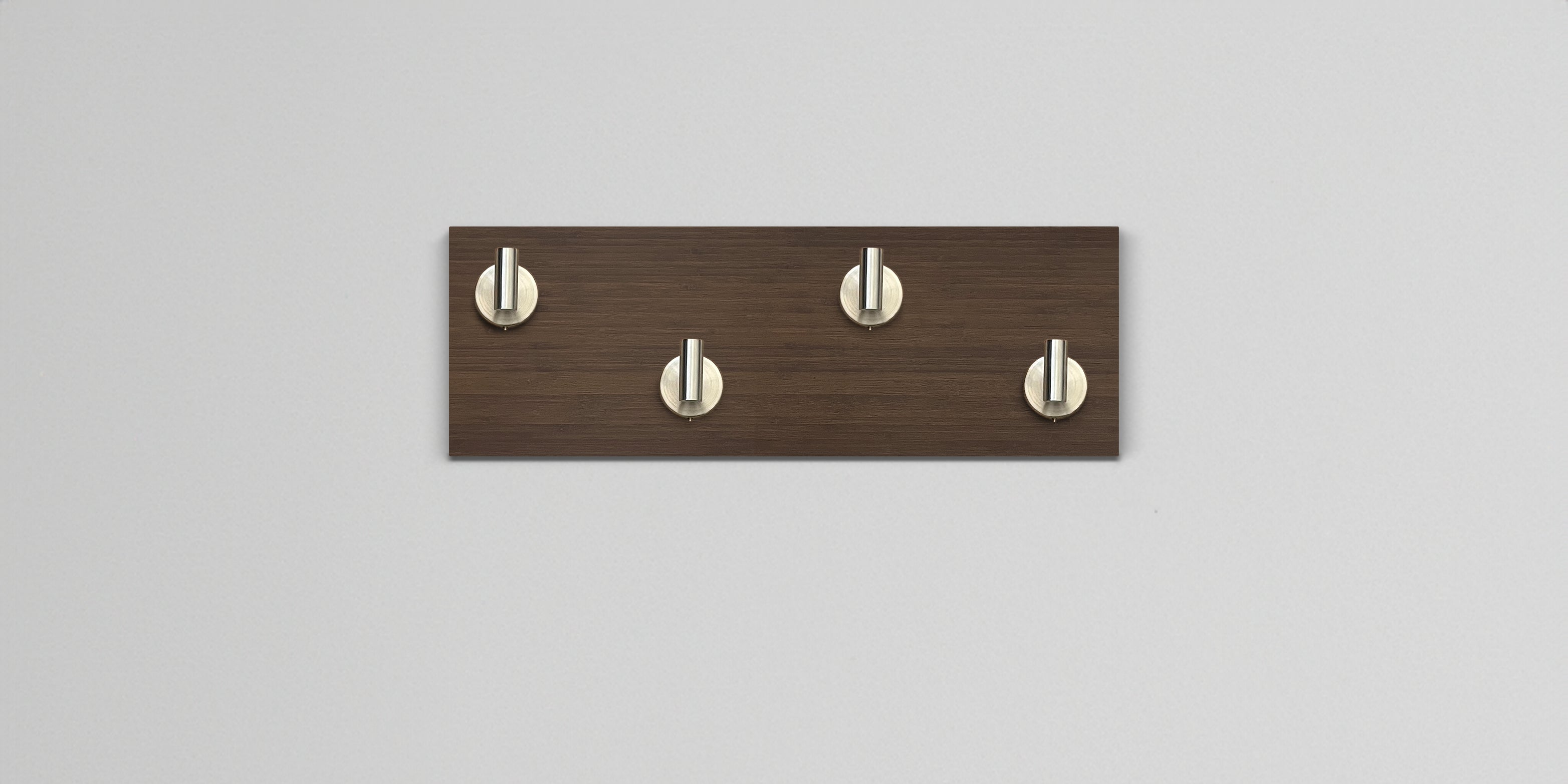 Chocolate Bamboo Hook Wall Rack
