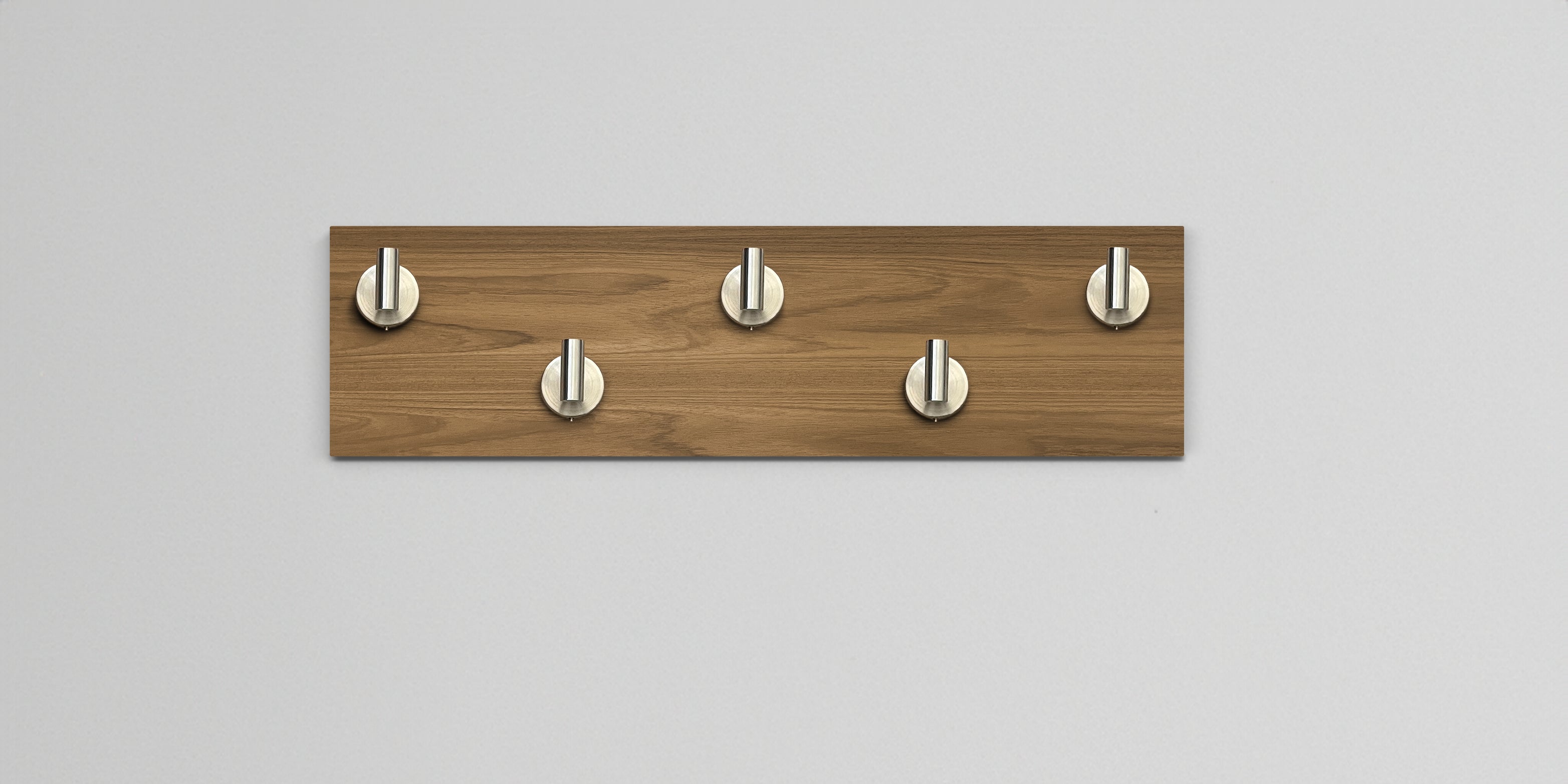 Teak Hook Wall Rack