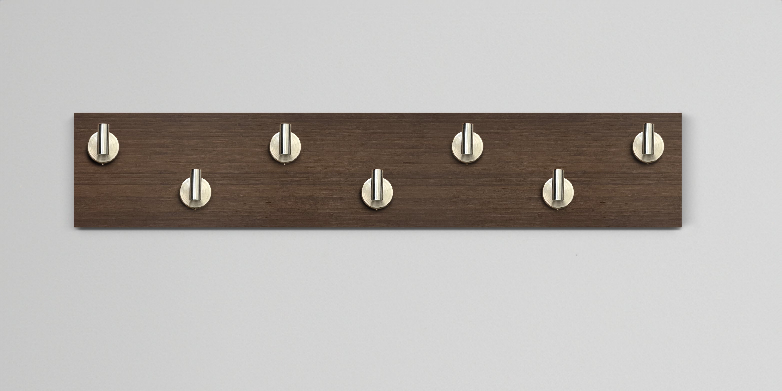 Chocolate Bamboo Hook Wall Rack