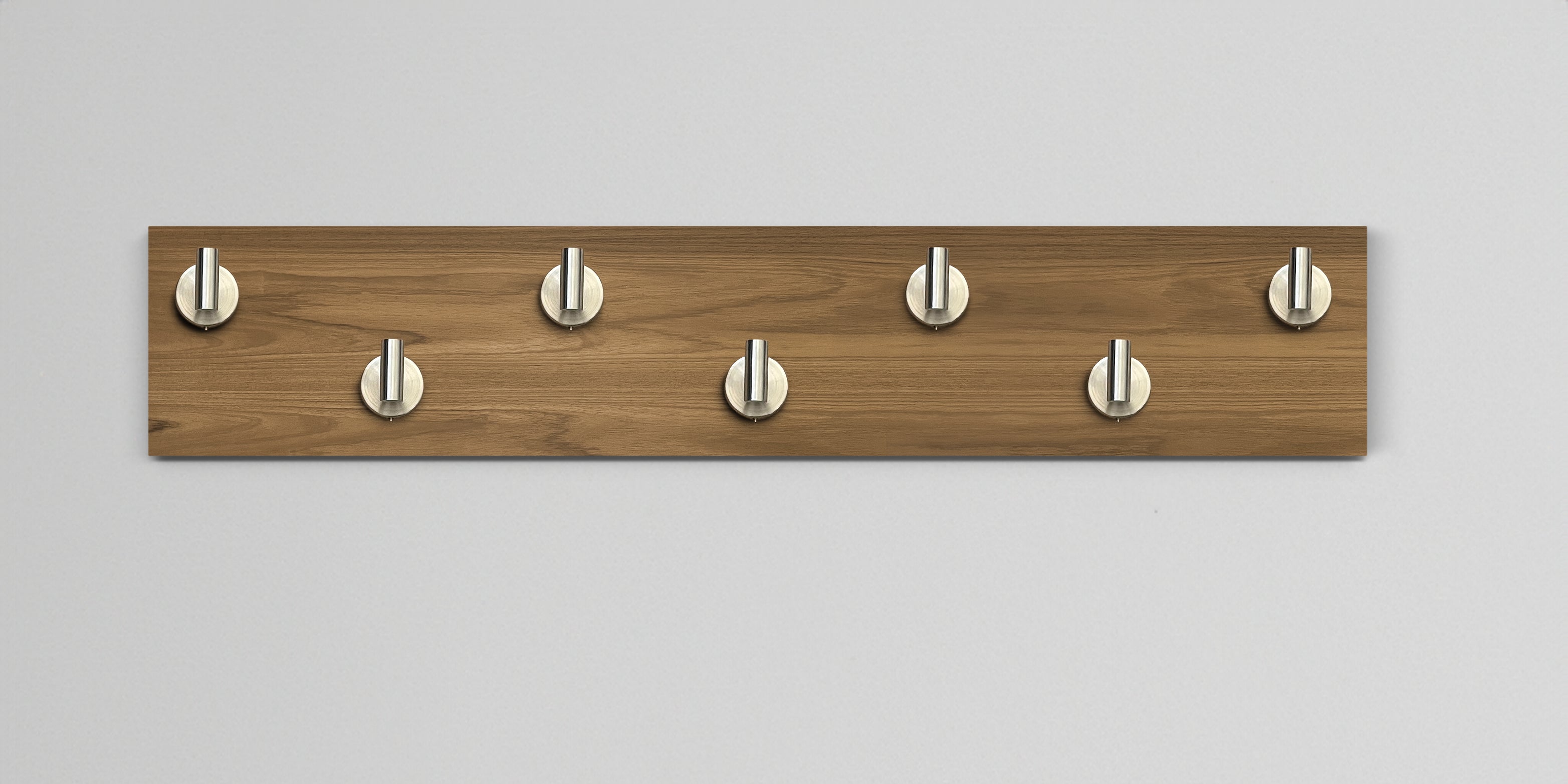 Teak Hook Wall Rack