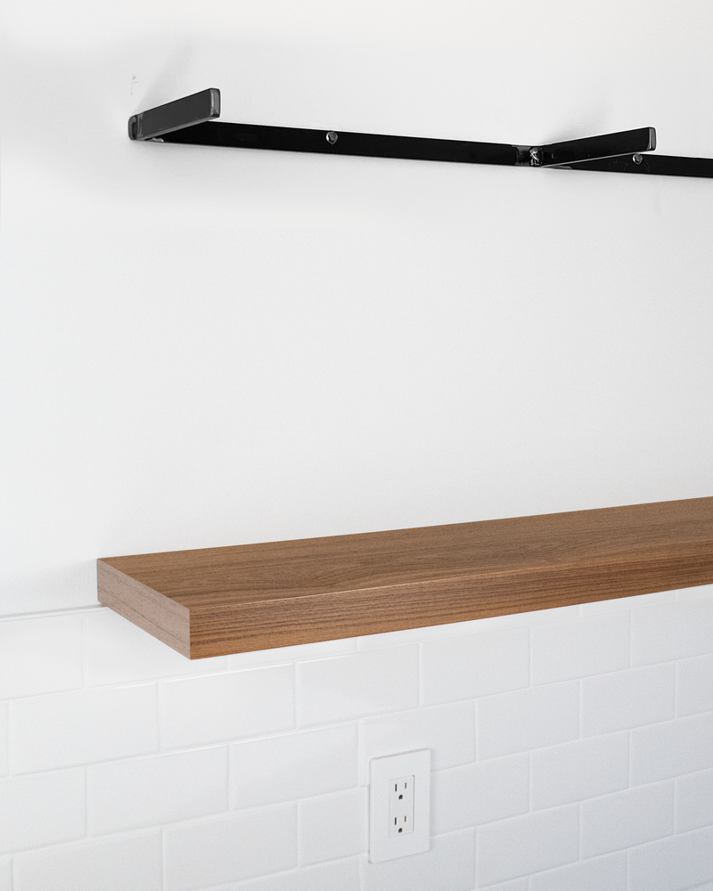 Teak Floating Shelves Quick Ship