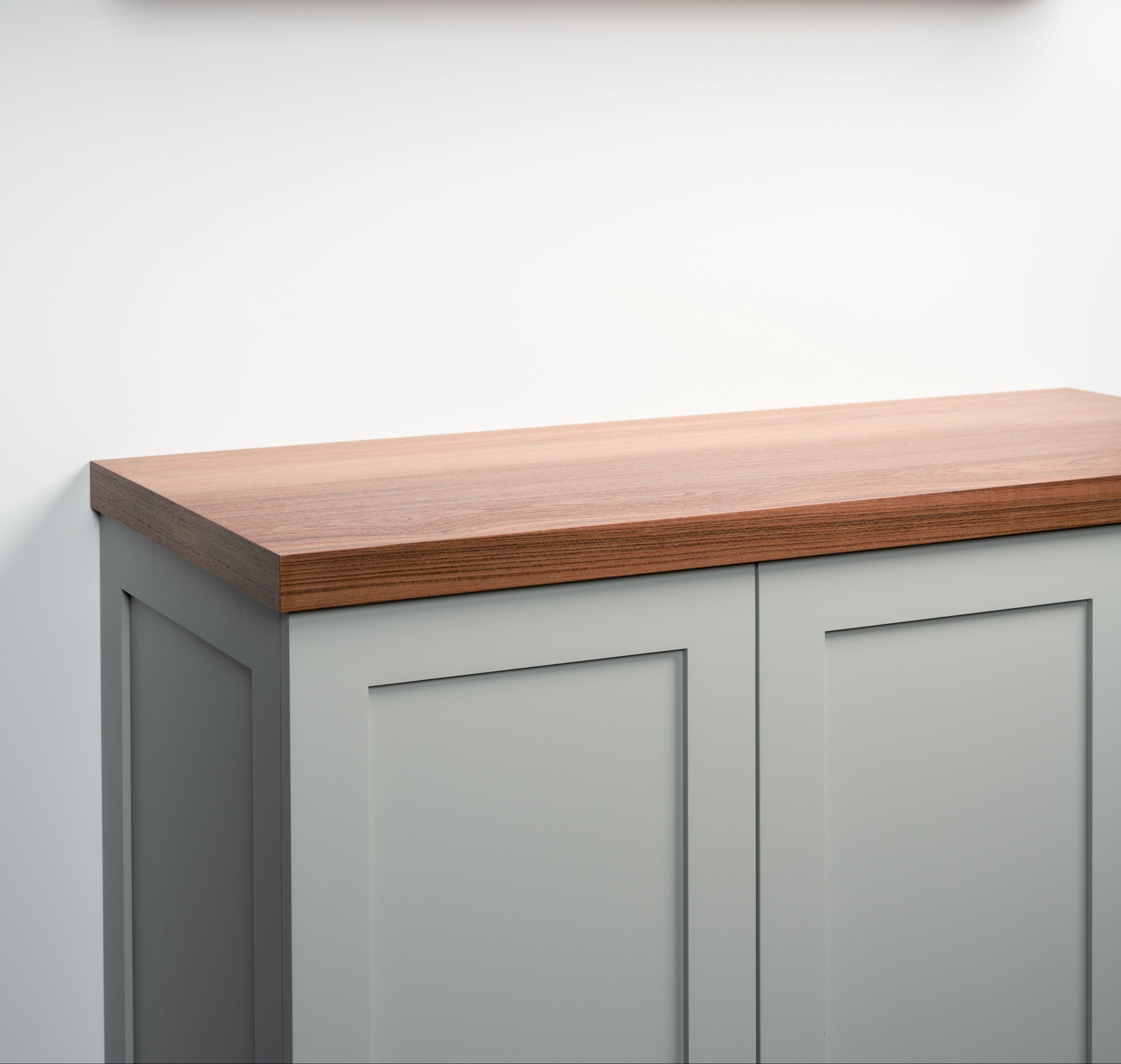 Teak Wood cabinet top angle view