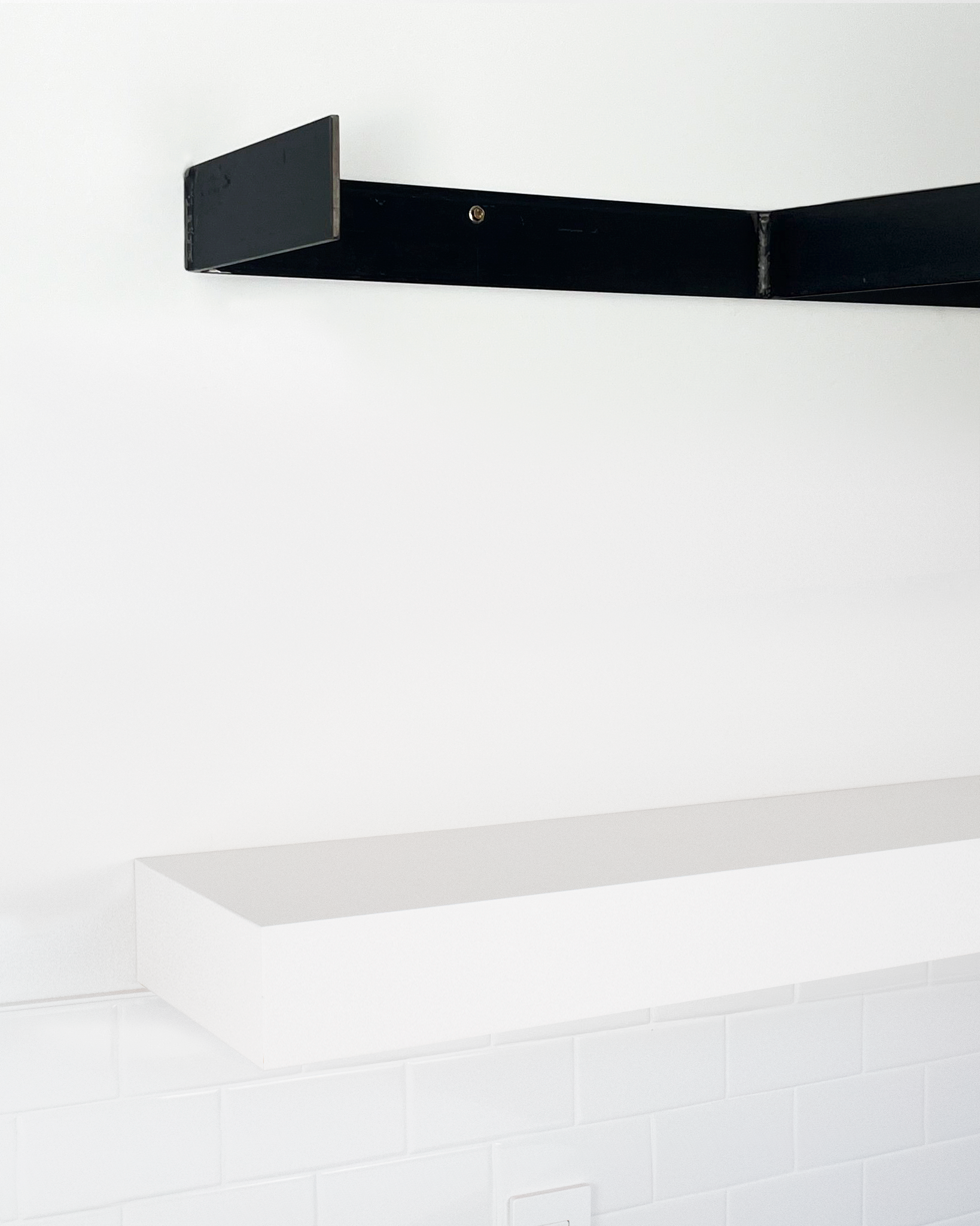 White Floating Shelves 2-4" thick