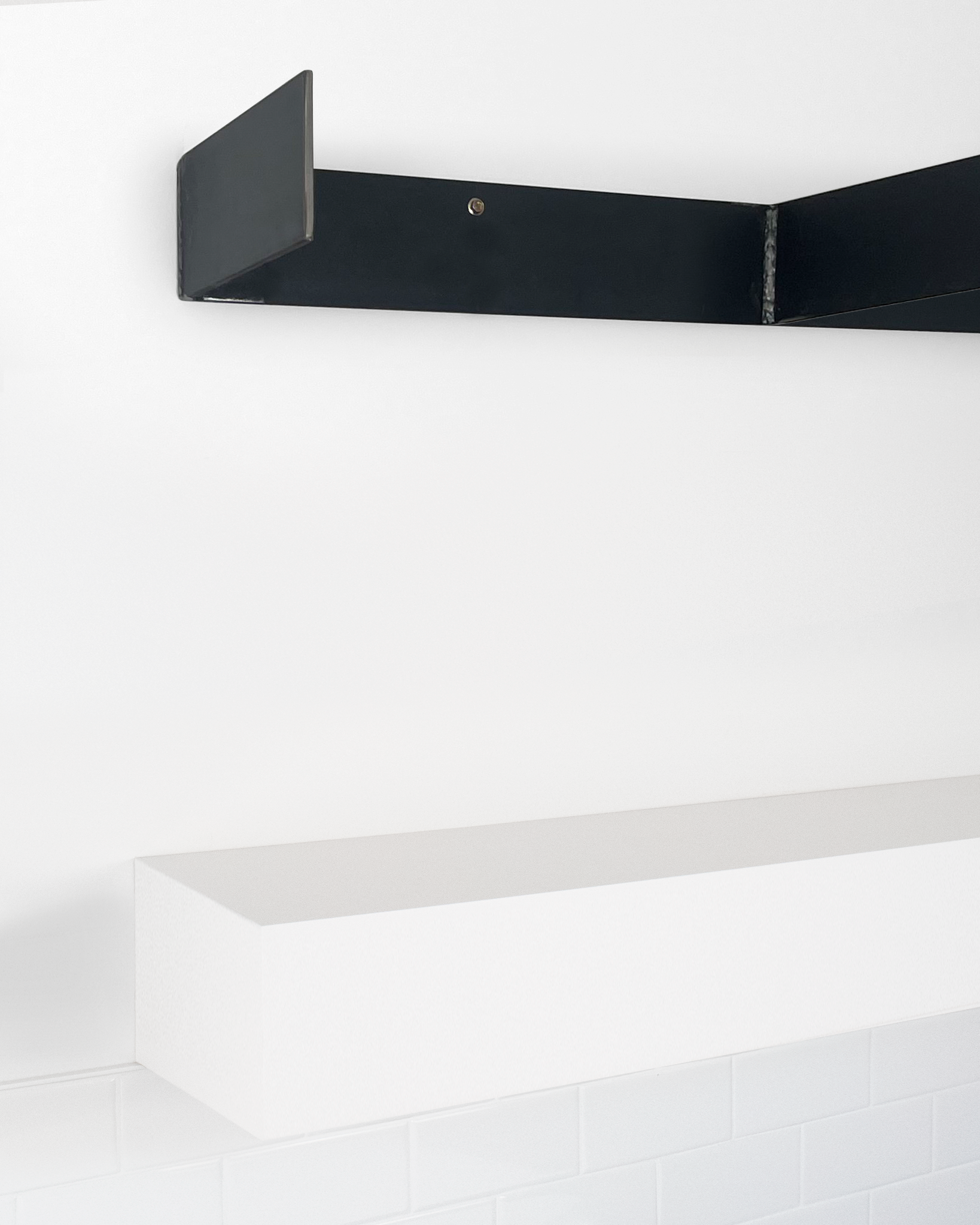 White Floating Shelves 4.1-6" thick