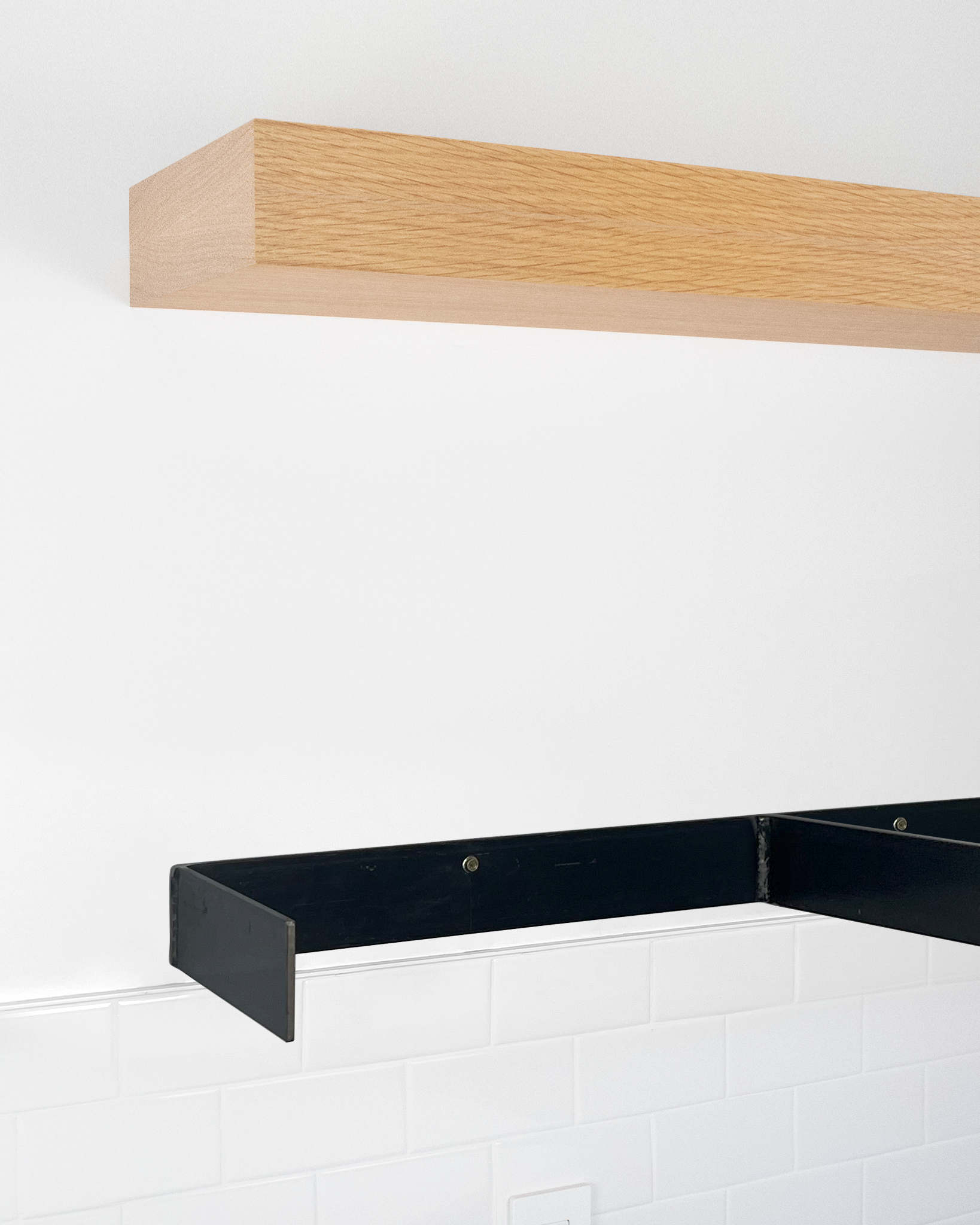 Rift White Oak Floating Shelves 2-4" thick