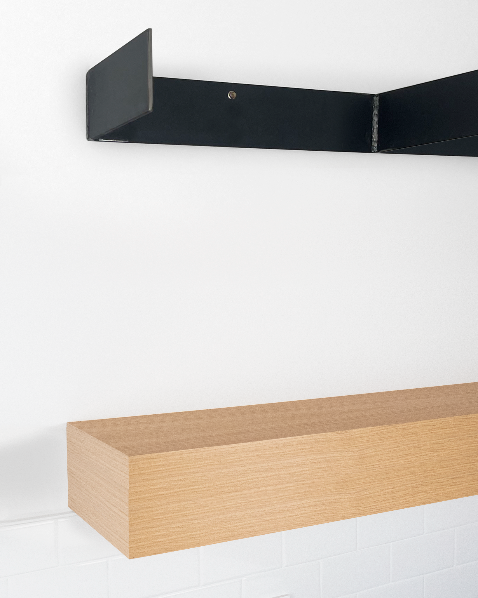 Rift White Oak Floating Shelves 4.1-6" thick