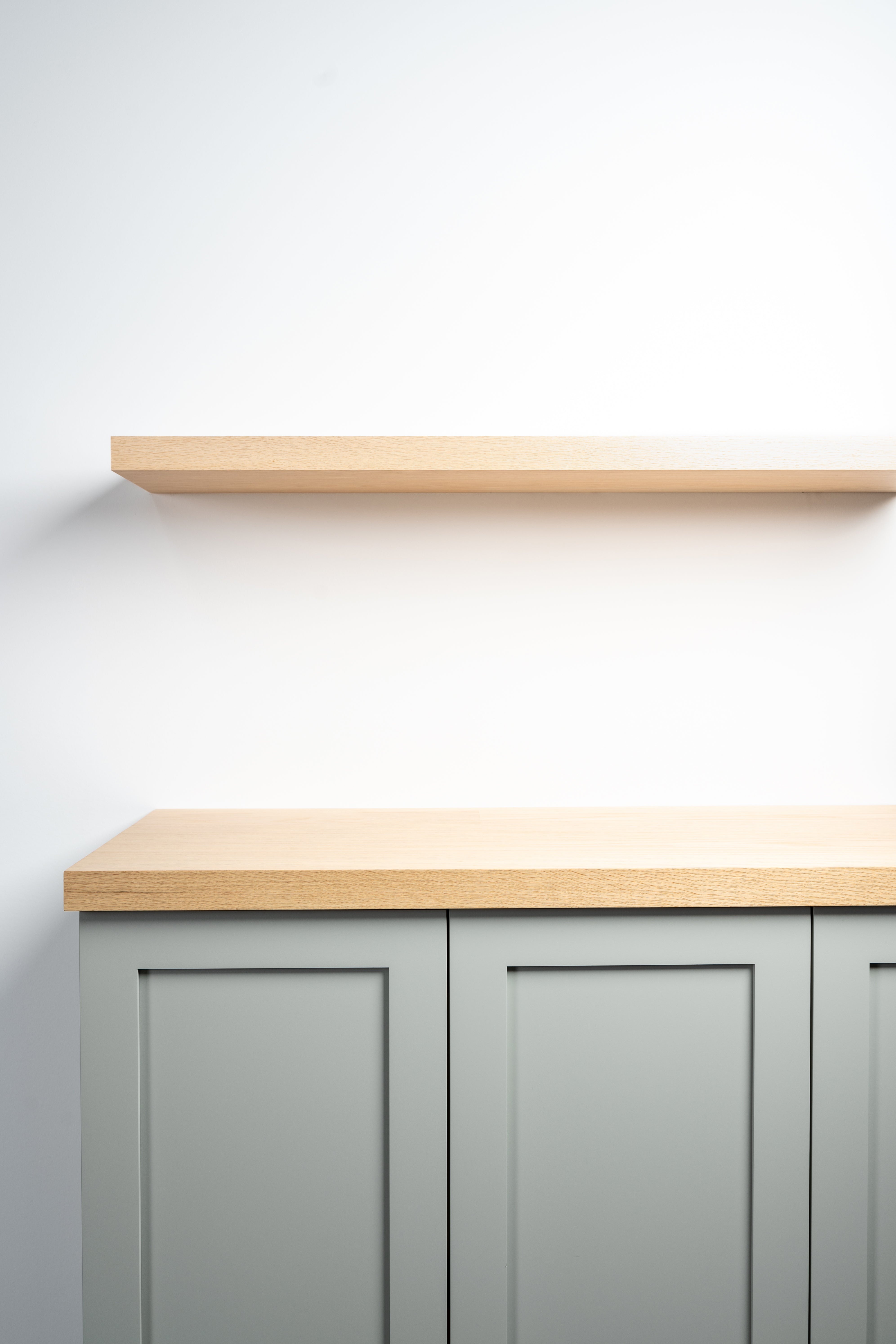 Bleached Oak 4.1-6" thick Cabinet Top / Slab Shelf