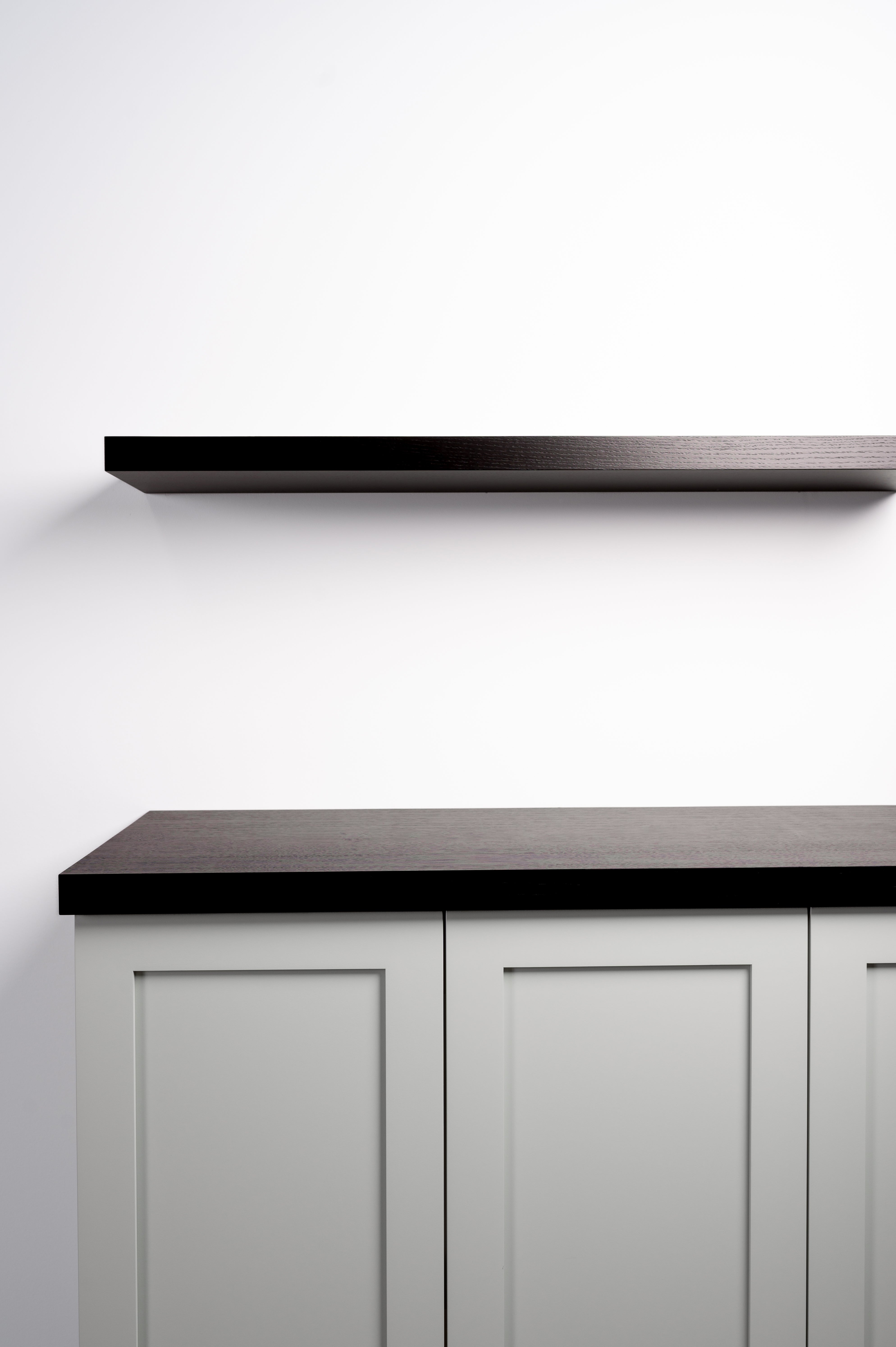 Chocolate Espresso Oak 4.1-6" thick Cabinet Top / Slab Shelf