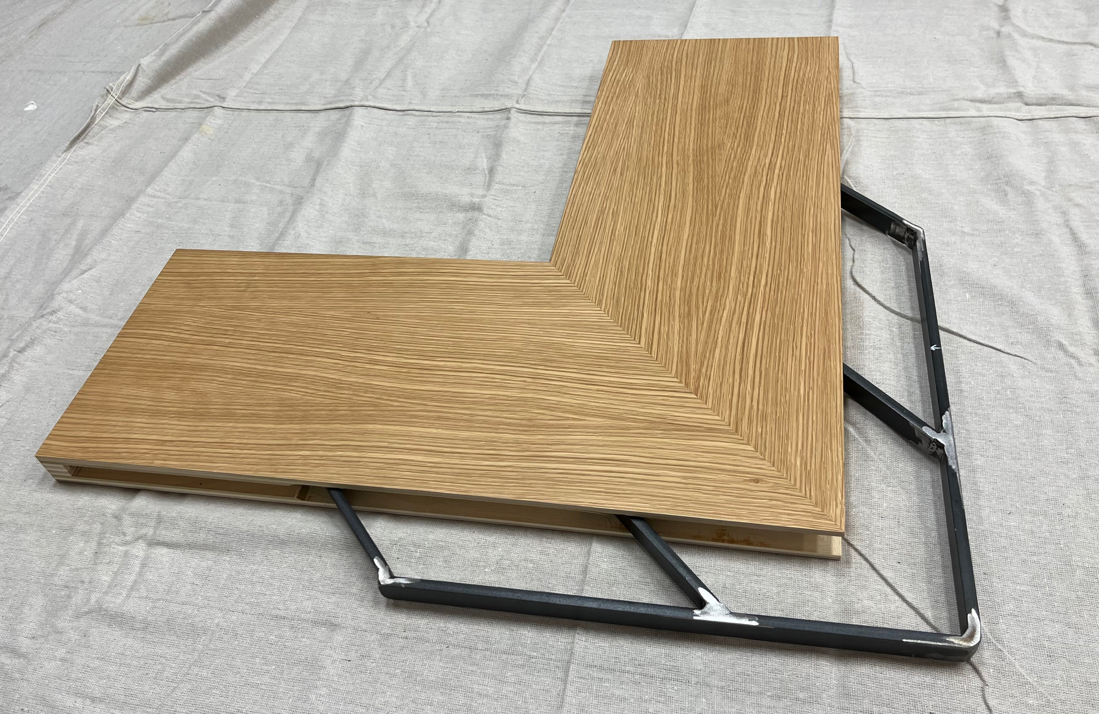 Bleached oak Corner Shelves 1.75" thick