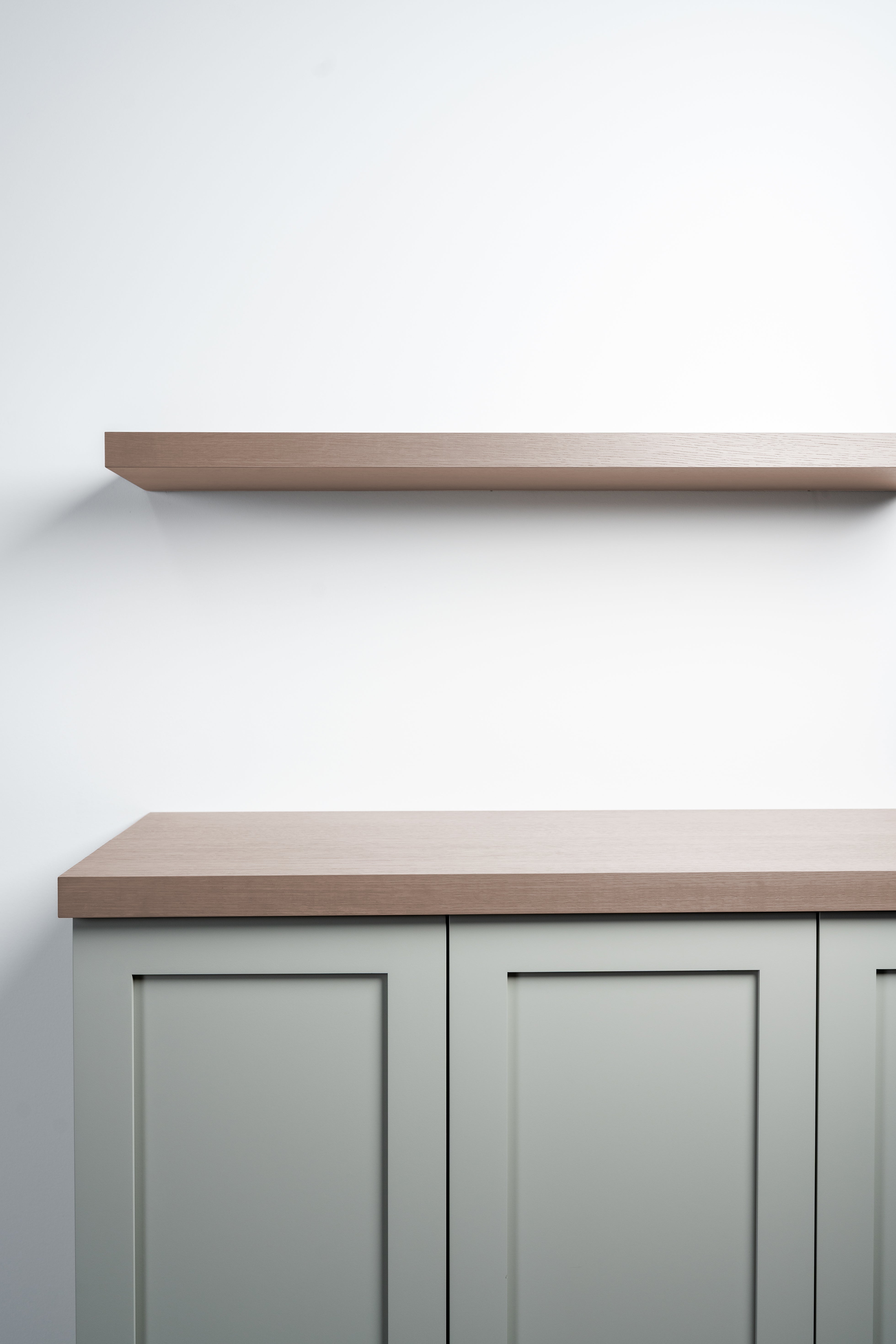 Driftwood Grey Oak 4.1-6" thick Cabinet Top / Slab Shelf