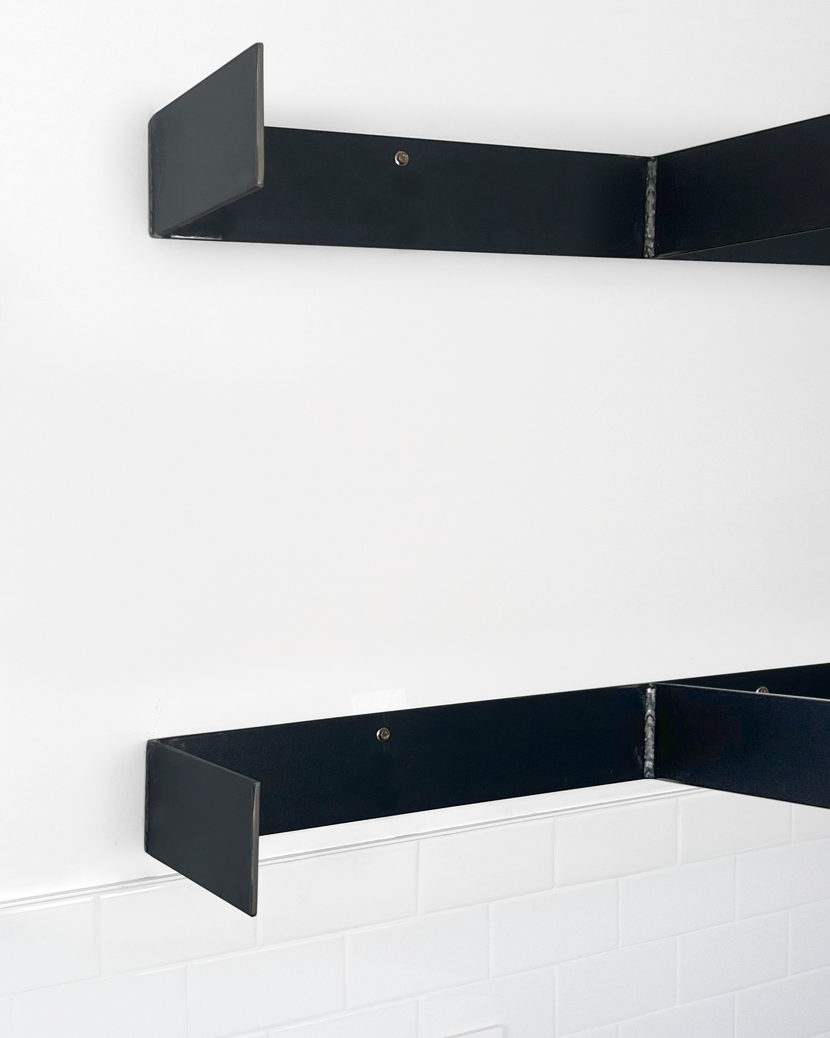 White Floating Shelves 4.1-6" thick