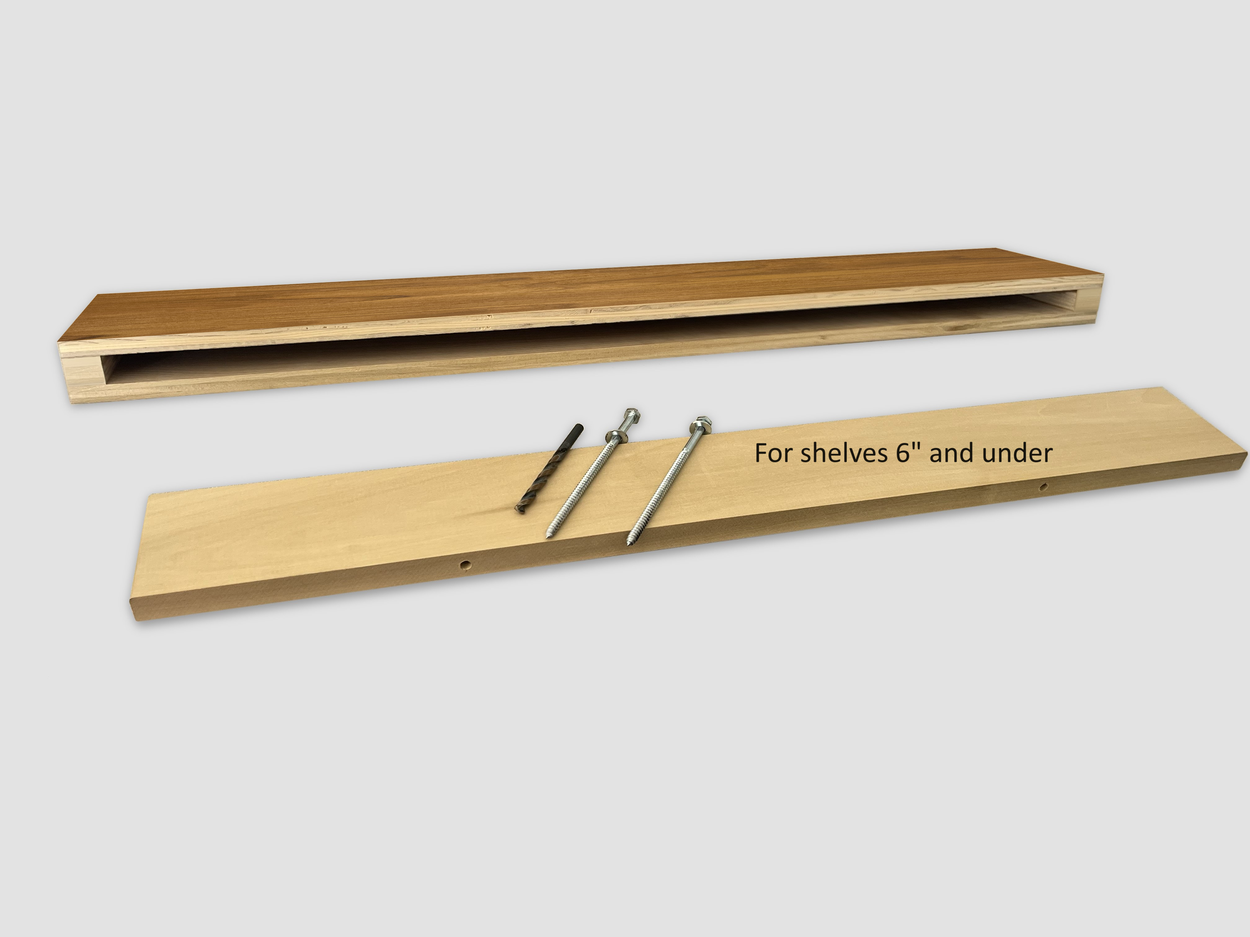 Teak Floating Shelves Quick Ship