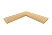 1.75 inch thick Rift White Oak mitered inside corner floating shelf front view