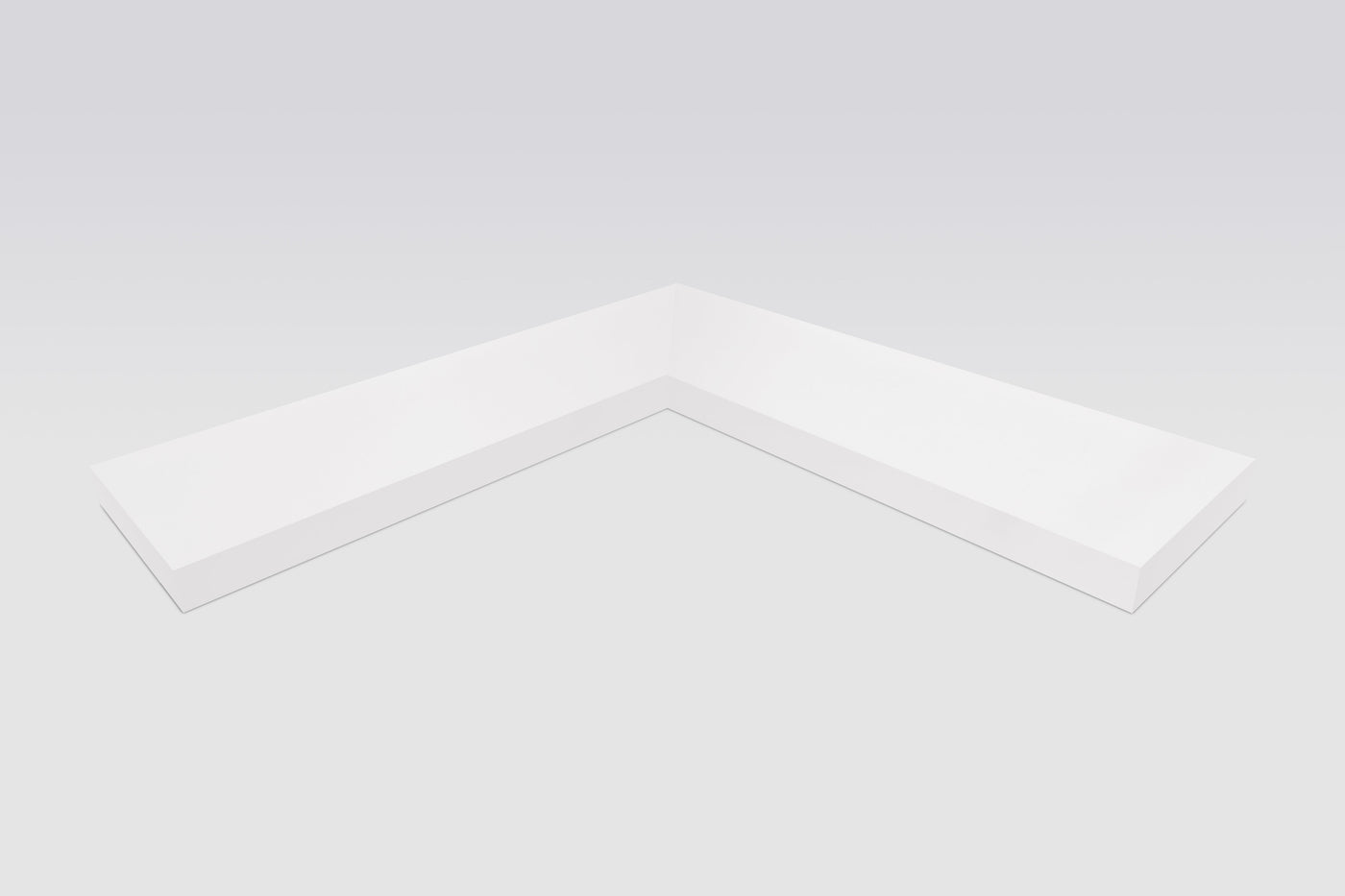 White corner shelf