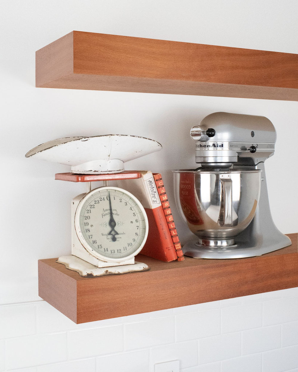 African Mahogany Floating Shelves 24" thick